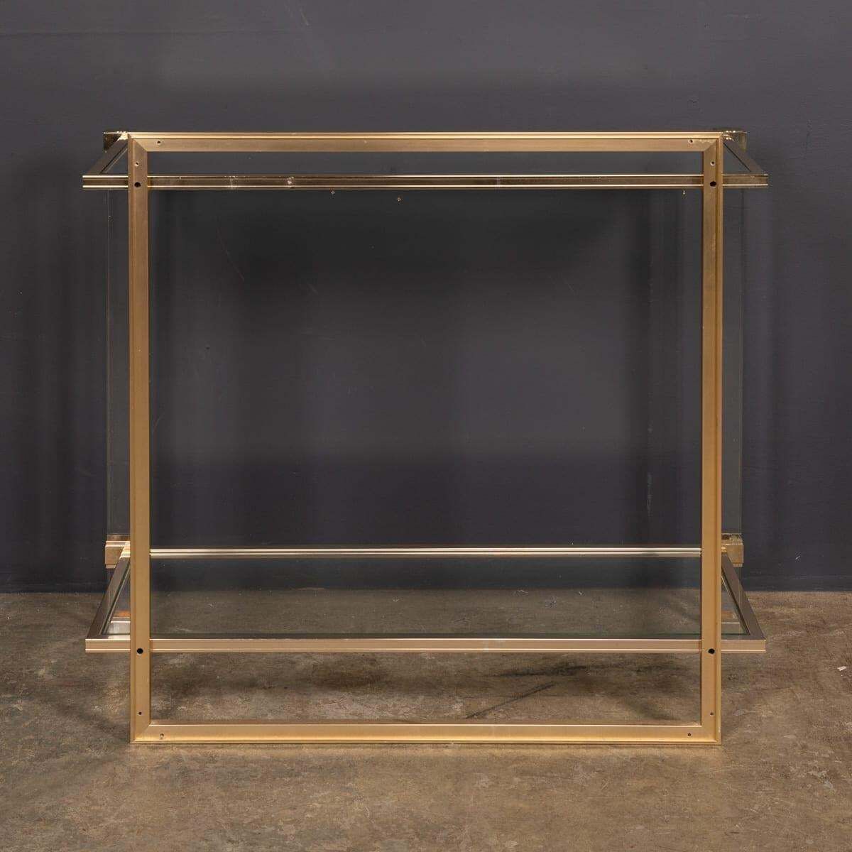 20thc French Brass & Lucite Console Table By Pierre Vandel C.1970 photo 2395.0