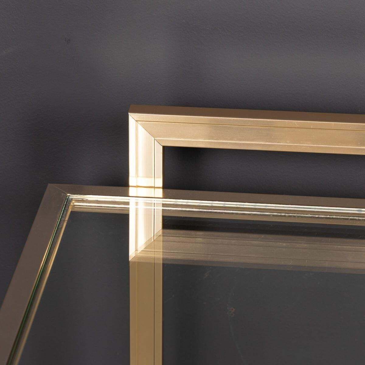 Furniture 20thc French Brass & Lucite Console Table By Pierre Vandel C.1970 photo