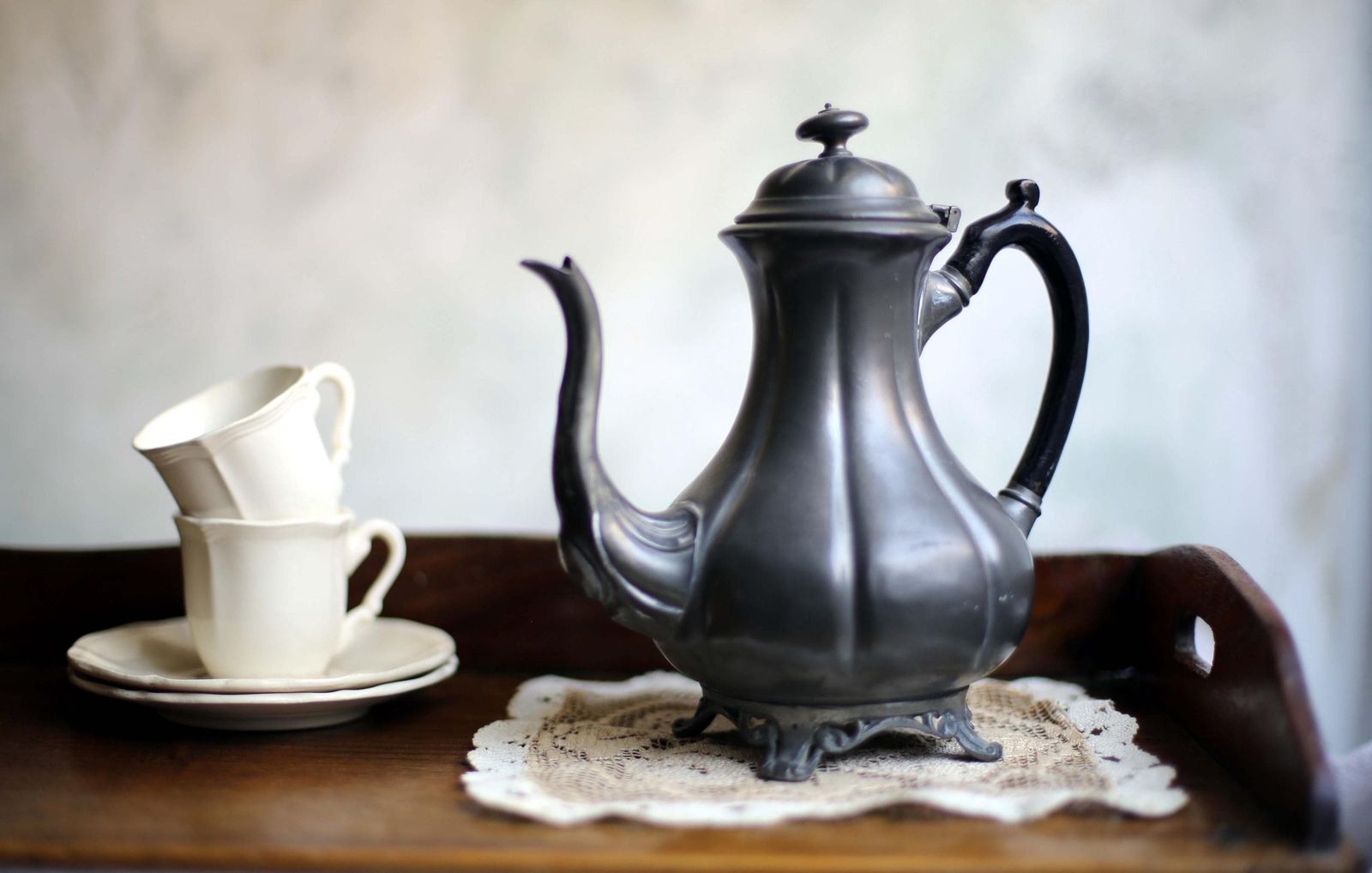 Antique Rococo Gadrooned Coffee Pot Pewter V S Sheffield photo Home Decor