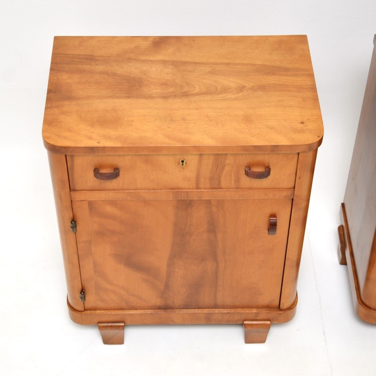 Pair Of Swedish Art Deco Walnut Bedside Cabinets photo 1495.0