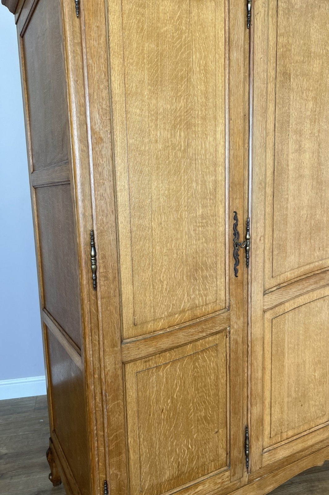 Wardrobe Vintage French Louis XVI Style Oak Four Door Carved Armoire Lot 6106 photo vinterior