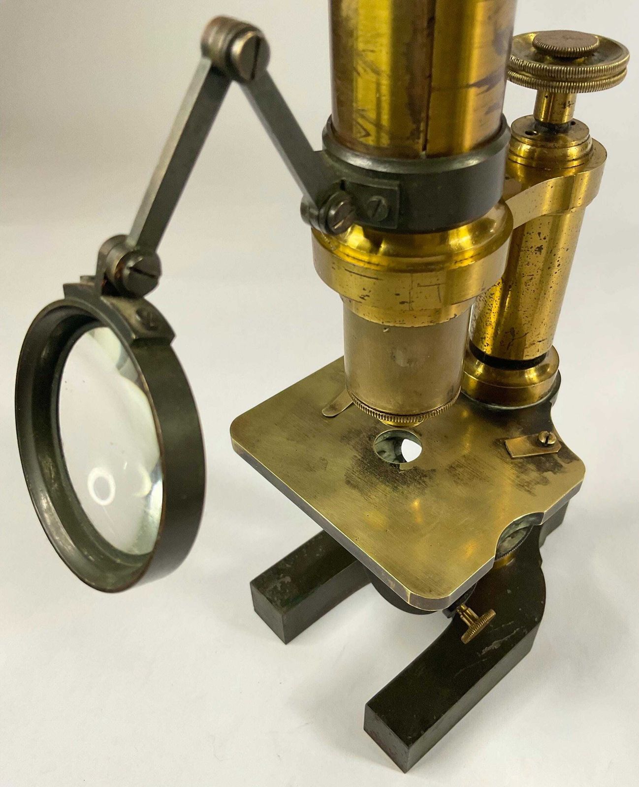 Antique French Microscope With Case And Accessories, 1870. Medical Scientific. photo buy