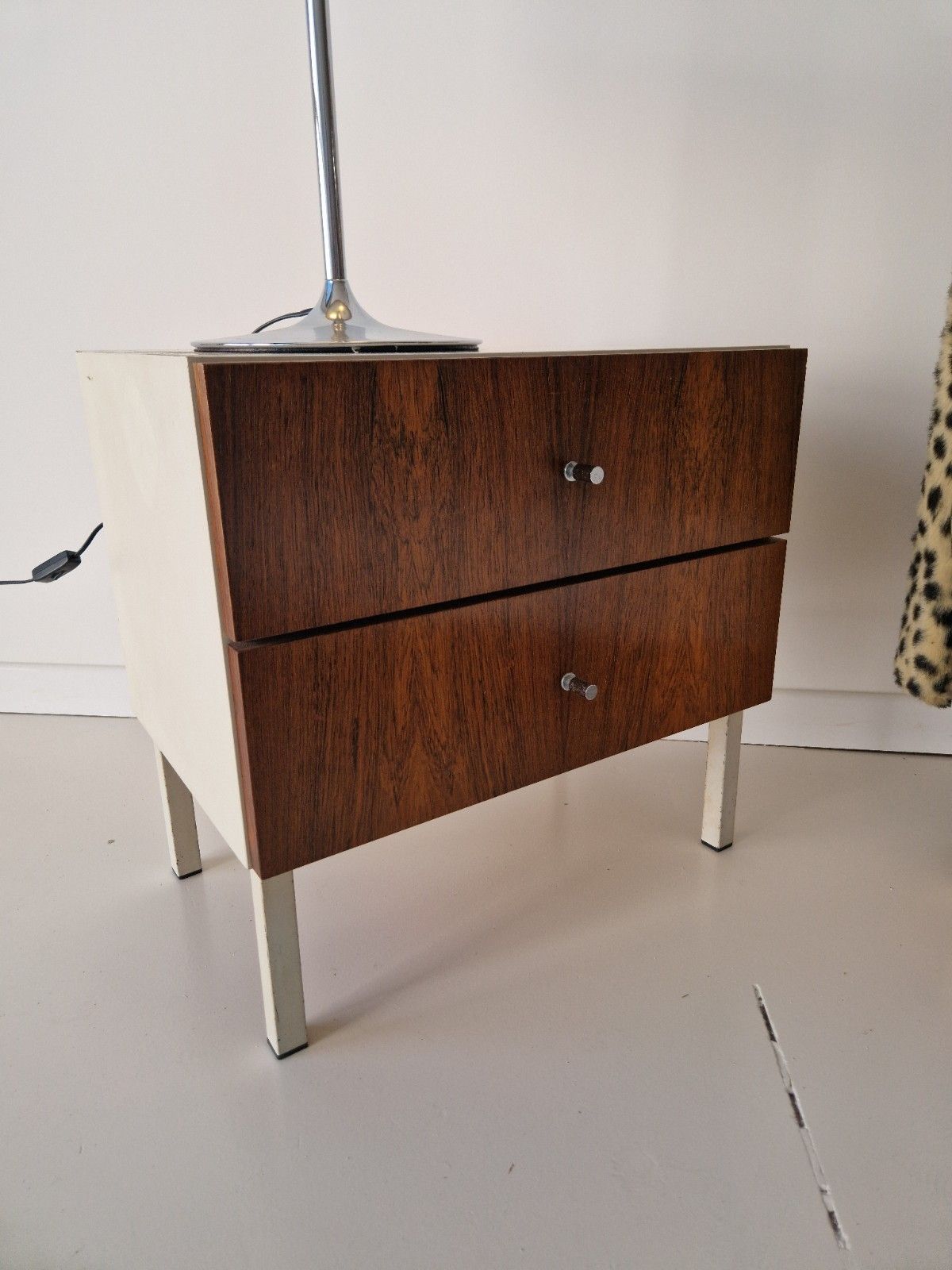 Pair Of 1970s Bedside Cabinets Space Age George Nelson Era Interior Design photo for sale