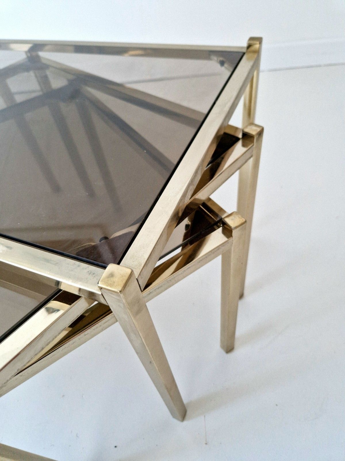 1970s Hollywood Regency Vintage Nest Of Glass Tables Interior Design photo buy