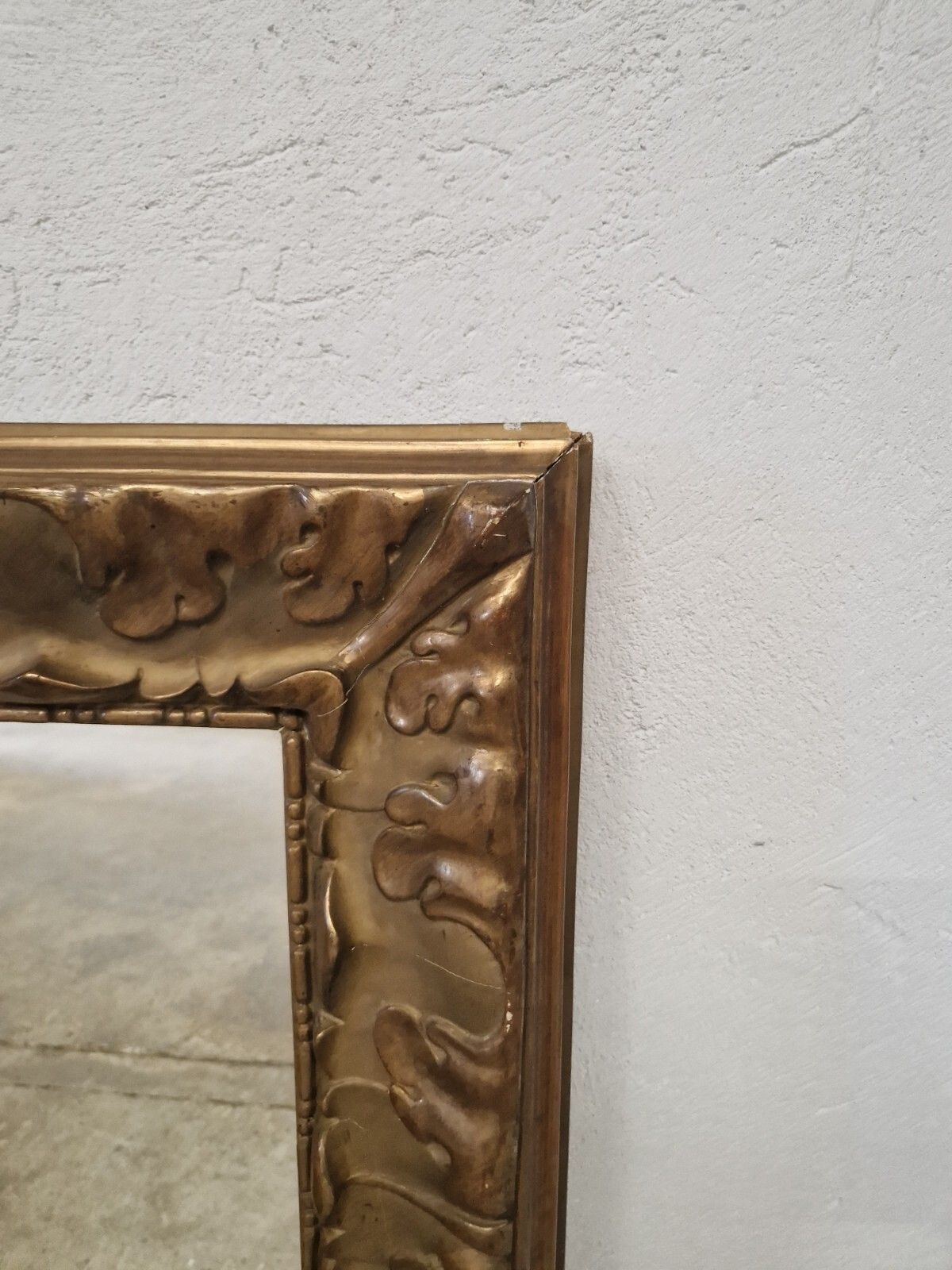 Antique French Gilded Over Mantle Mirror photo Home Decor
