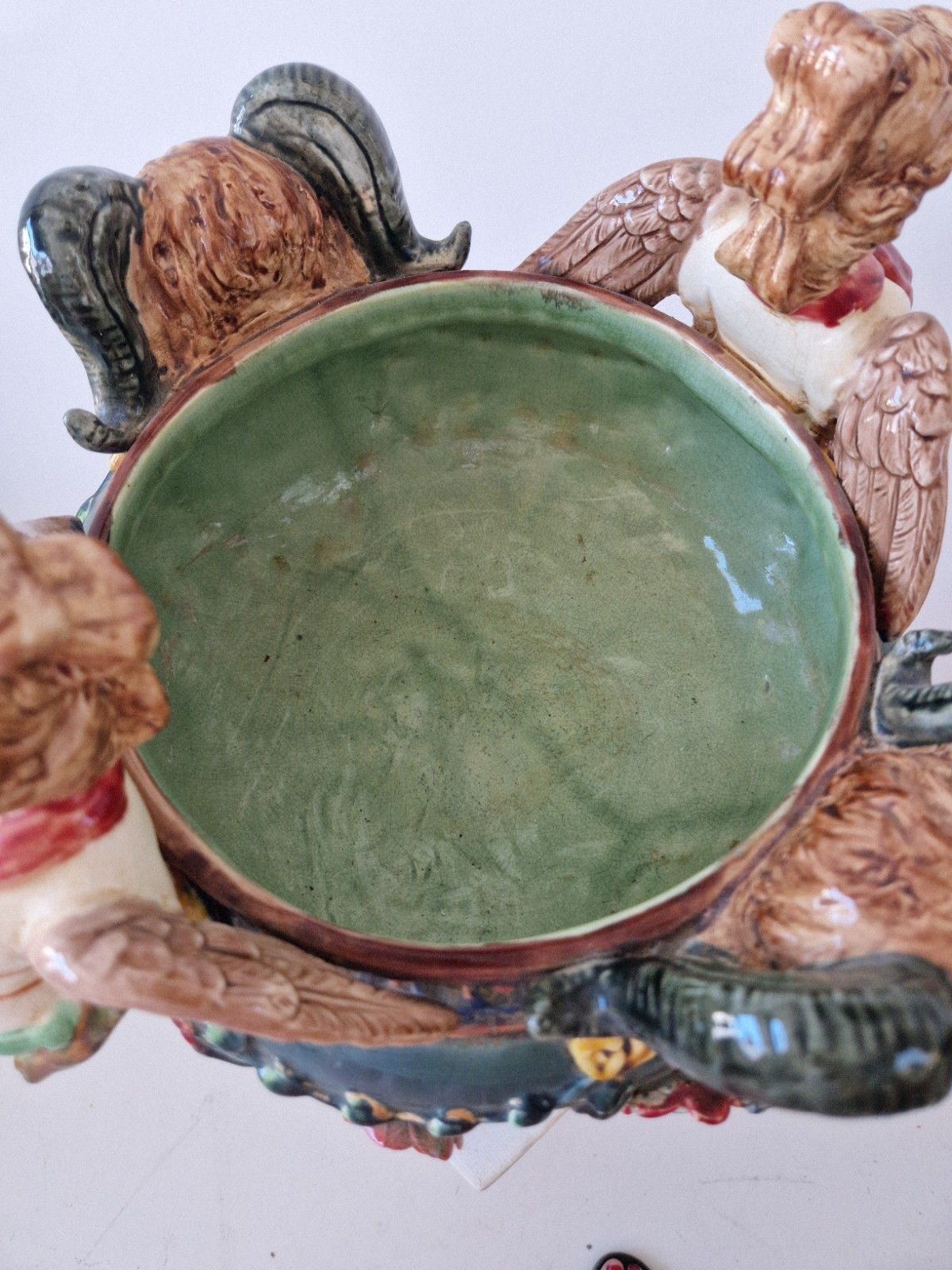 French Renaissance Style Majolica Planter Or Fruit Bowl photo buy