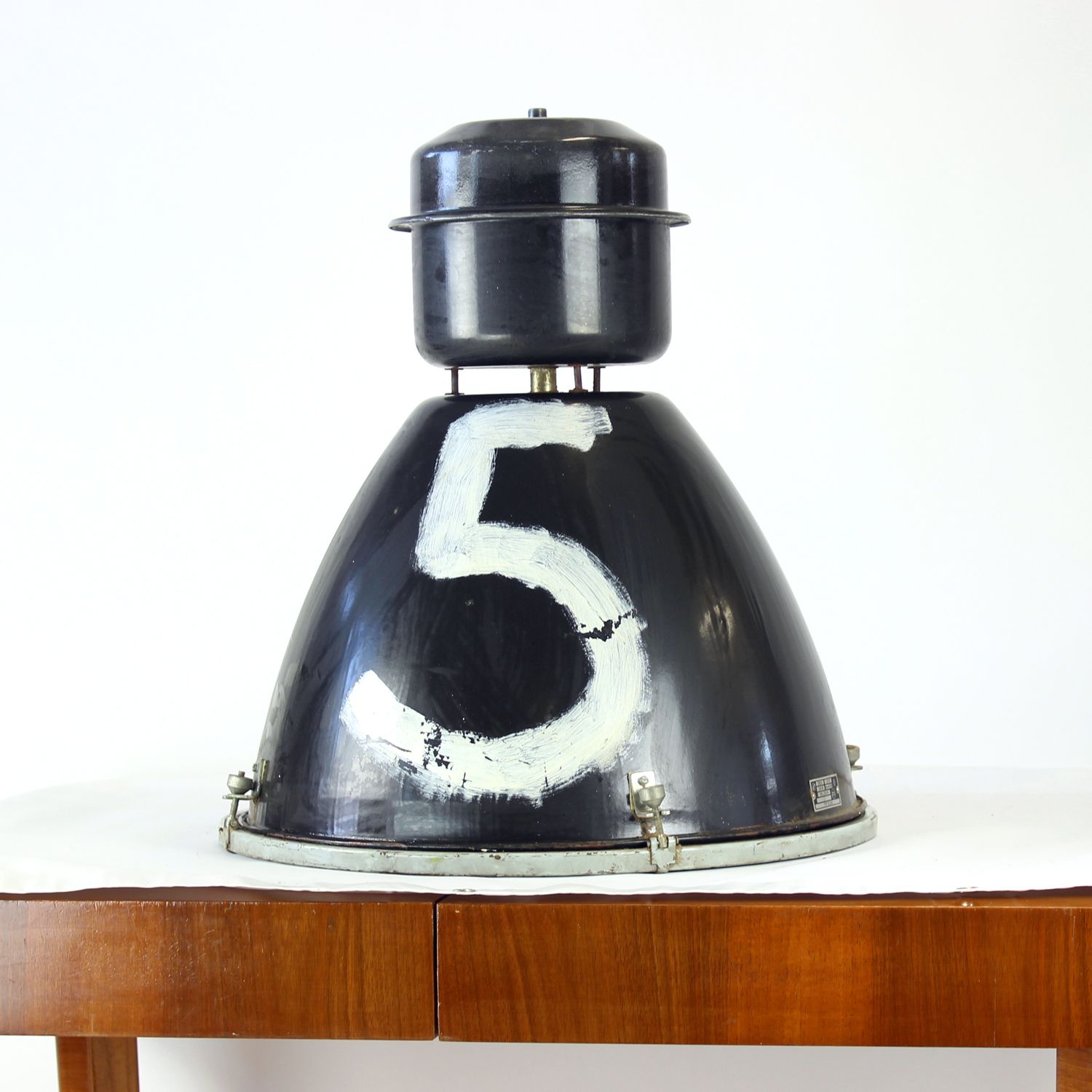 Extra Large Industrial Enamel Pendant Lights By Elektrosvit, Czechoslovakia 1960s photo furniture