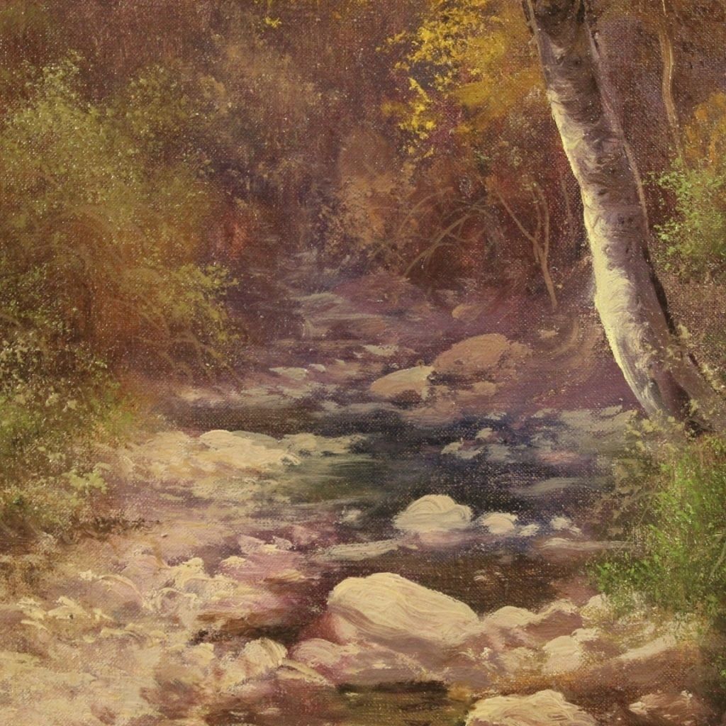 Tableau italien signé, paysage, XIXe siècle photo buy