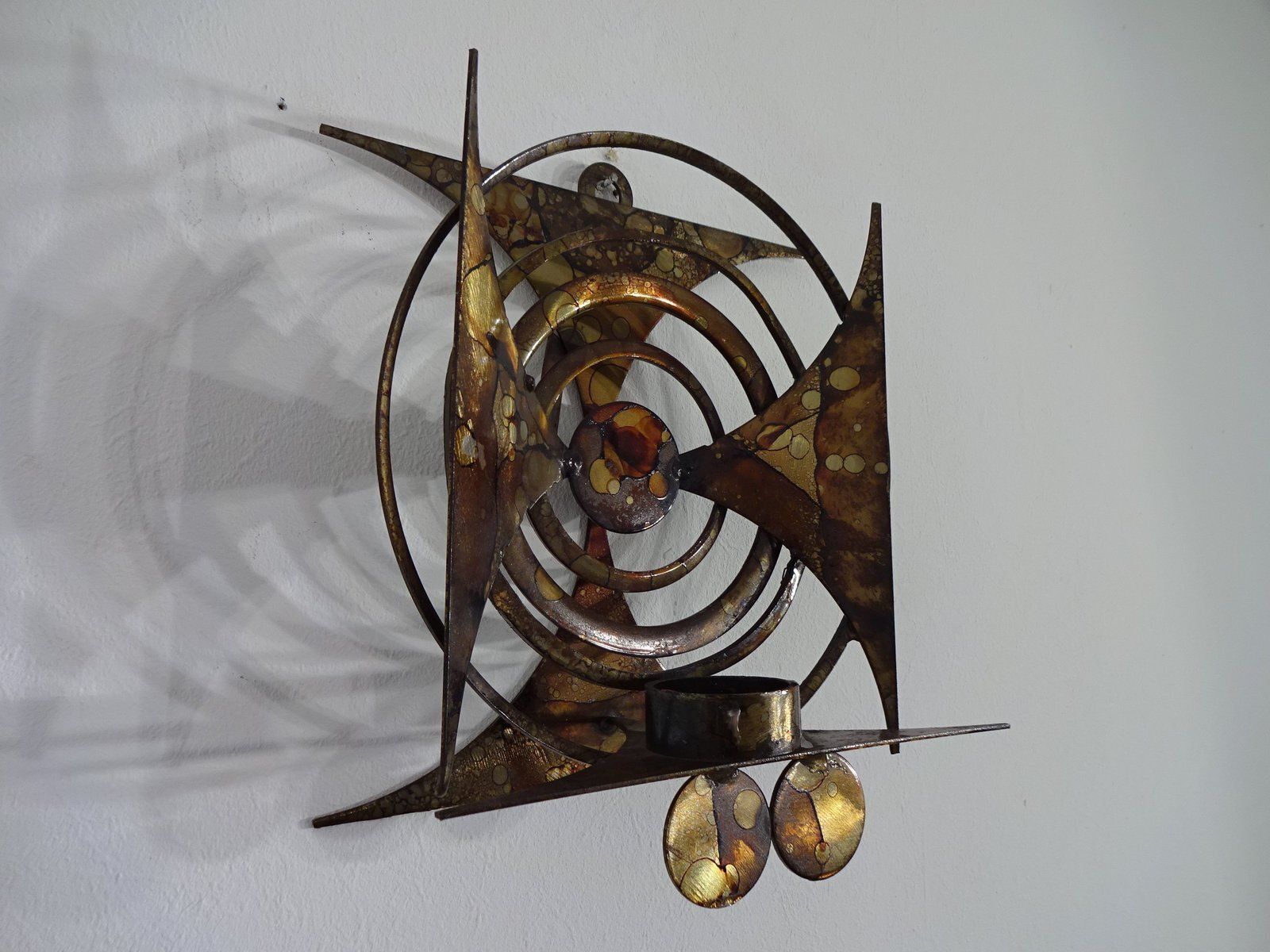 Brutalist Iron Candleholder By Henrik Horst, Denmark, 1960s photo furniture
