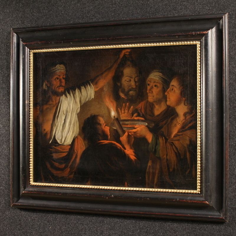 photo buy 19e-eeuws Vlaams schilderij, Salome met het hoofd van Johannes de Doper