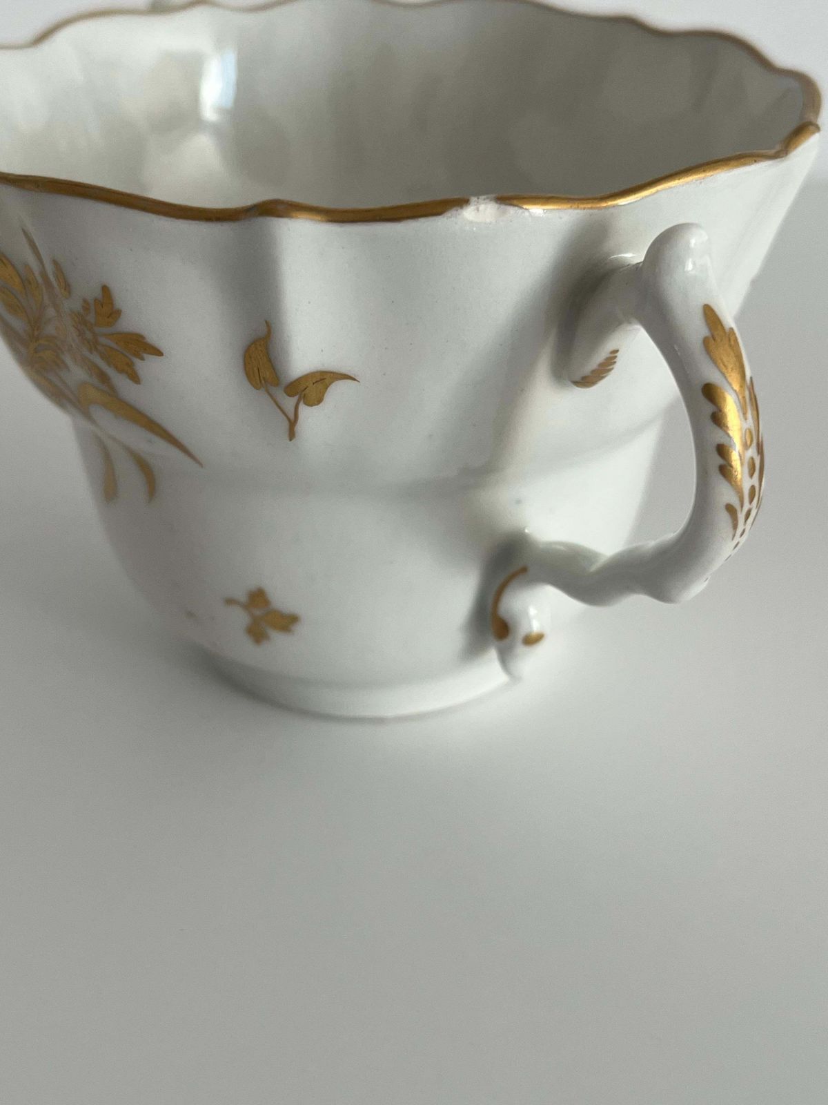 Lord & Lady Flight Collection Chocolate Cup & Underplate Flight Worcester ca. 1788 photo vintage