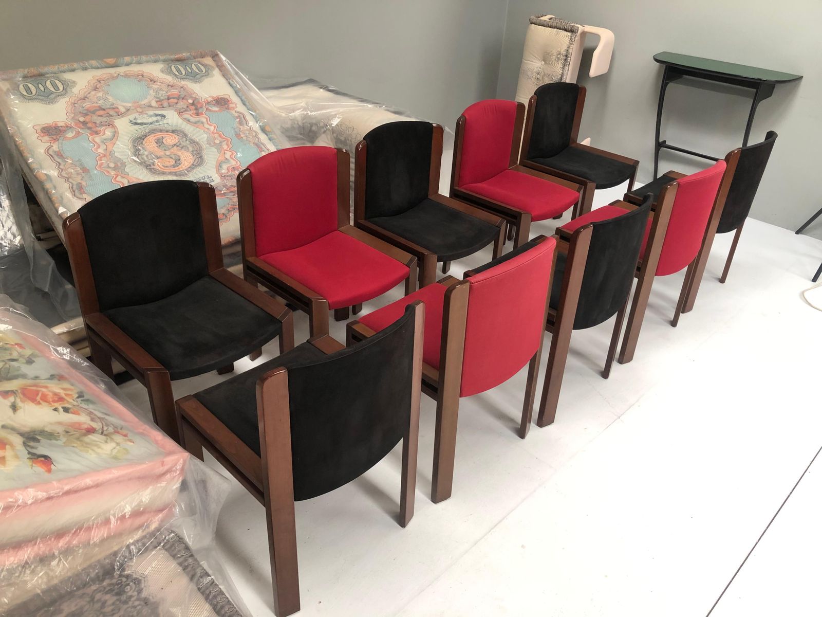 10x Joe Colombo 'Model 300' Dining Chairs For Pozzi, Italy   1965 photo vintage