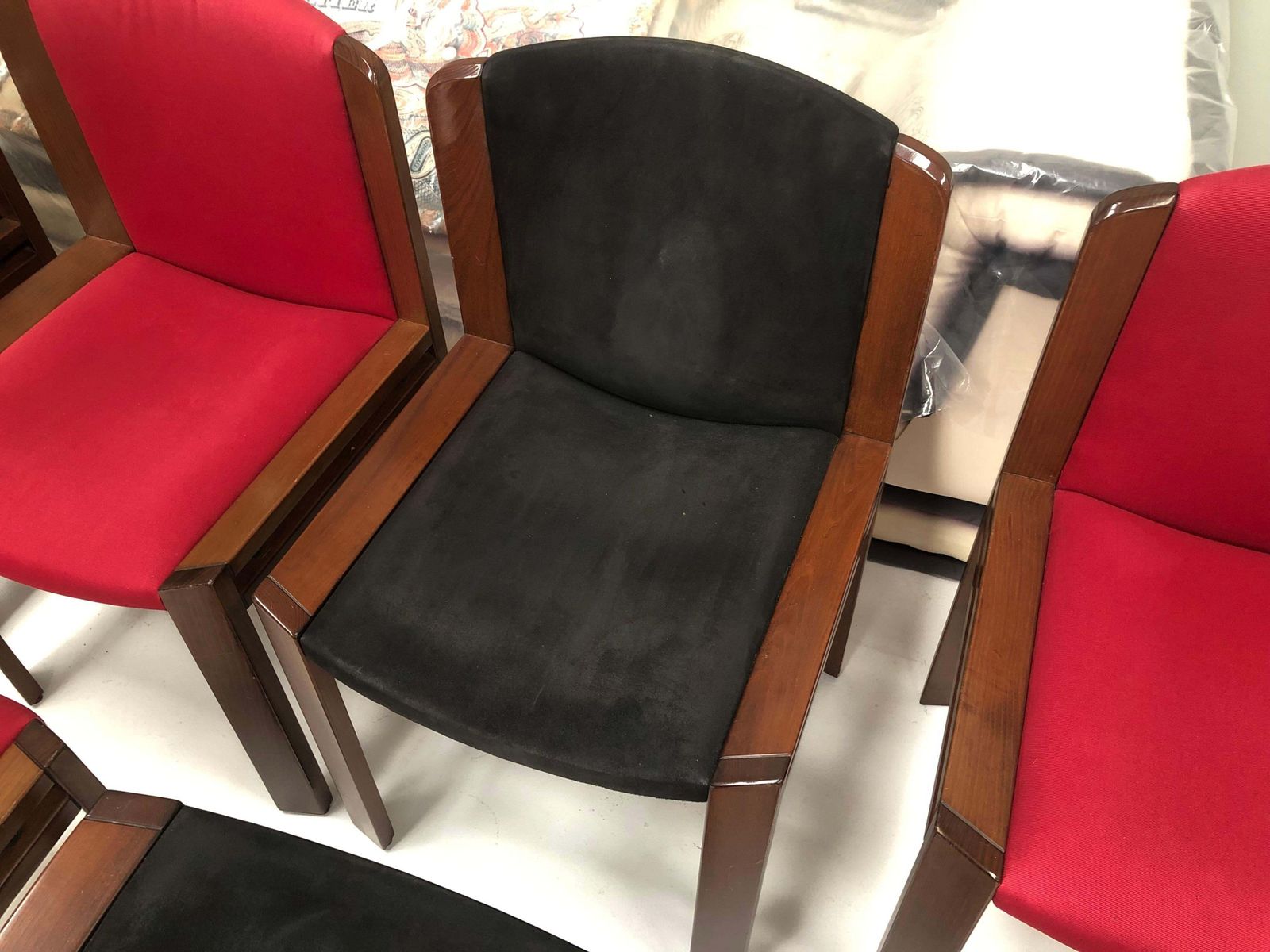 Furniture 10x Joe Colombo 'Model 300' Dining Chairs For Pozzi, Italy   1965 photo