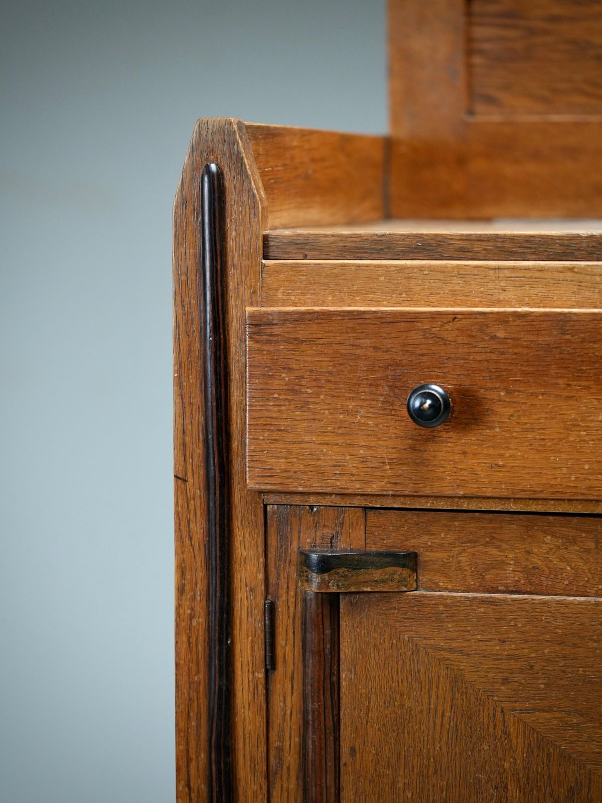 Art Deco Bar Cabinet In Solid Oak And Coromandel, Europe, 1930 photo Furniture