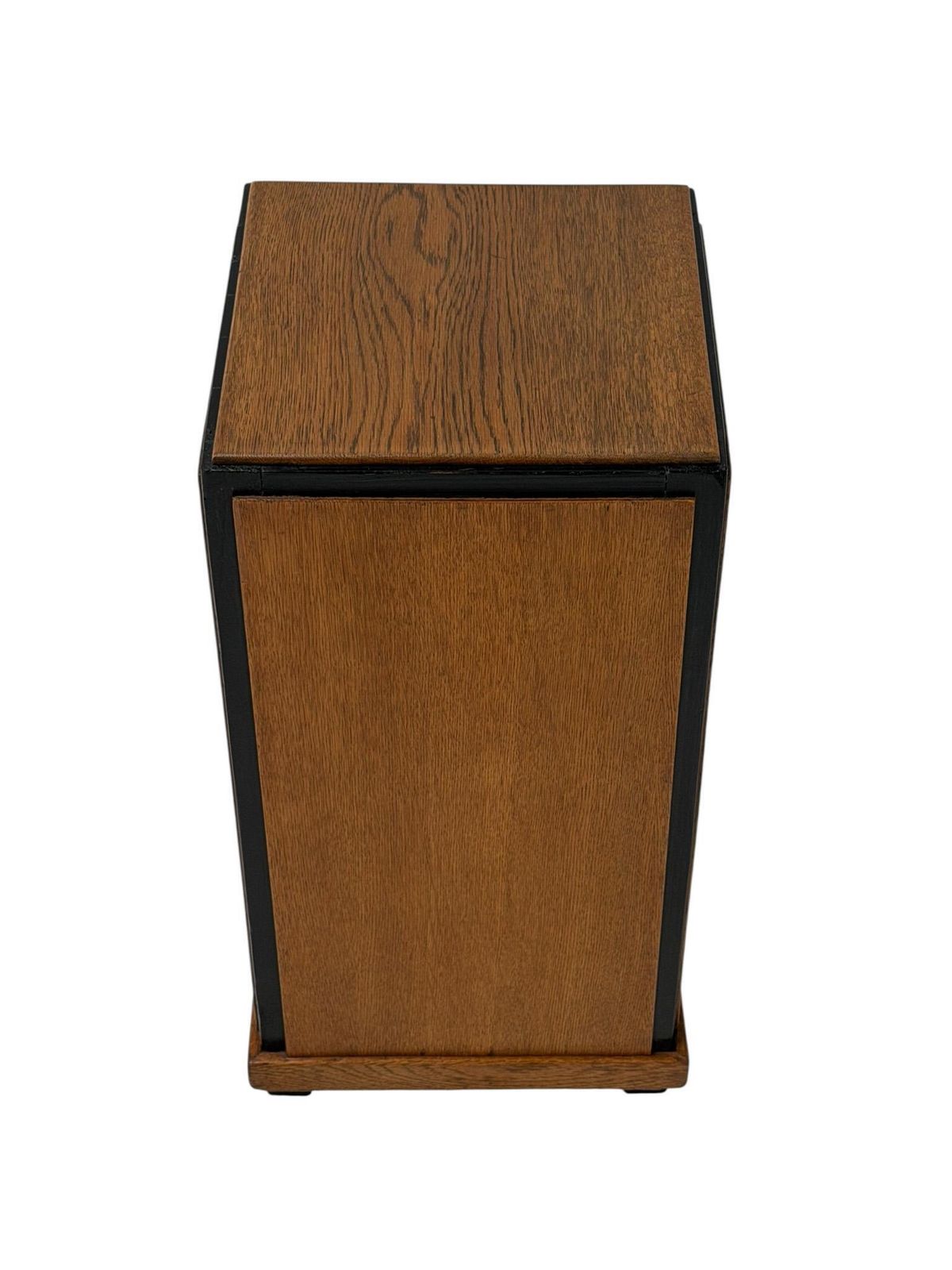 1930s Art Deco Modernist Pedestal In Oak With Black Lacquer photo vinterior