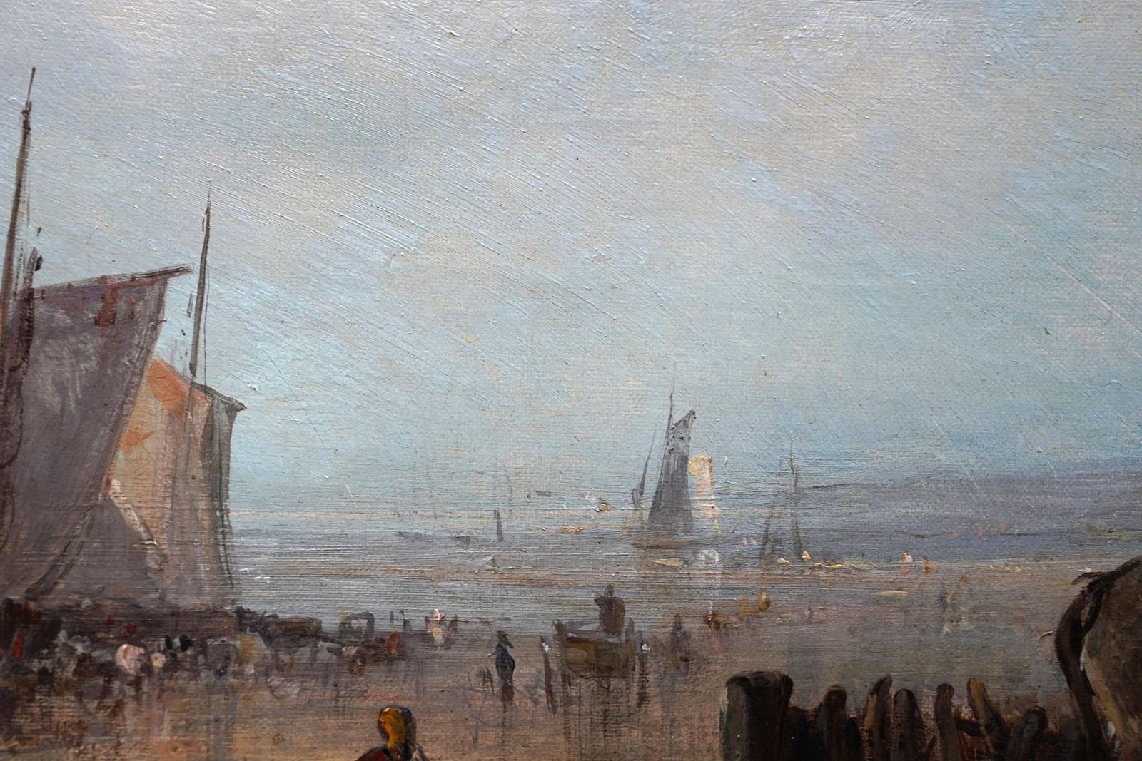 Figurative Coastal Landscape   British C 1850 Victorian Art Oil Painting photo buy