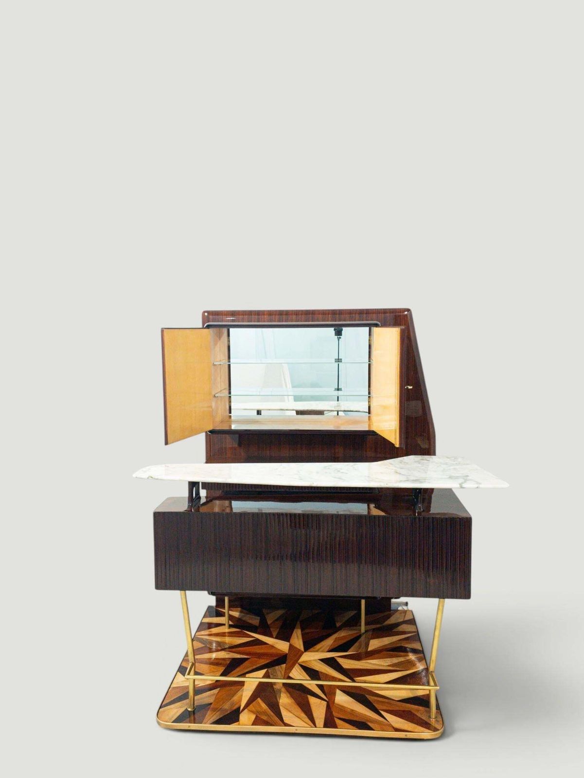 Italian Midcentury Sideboard Or Cabinet Bar Attributed To Osvaldo Borsani 1940s photo buy