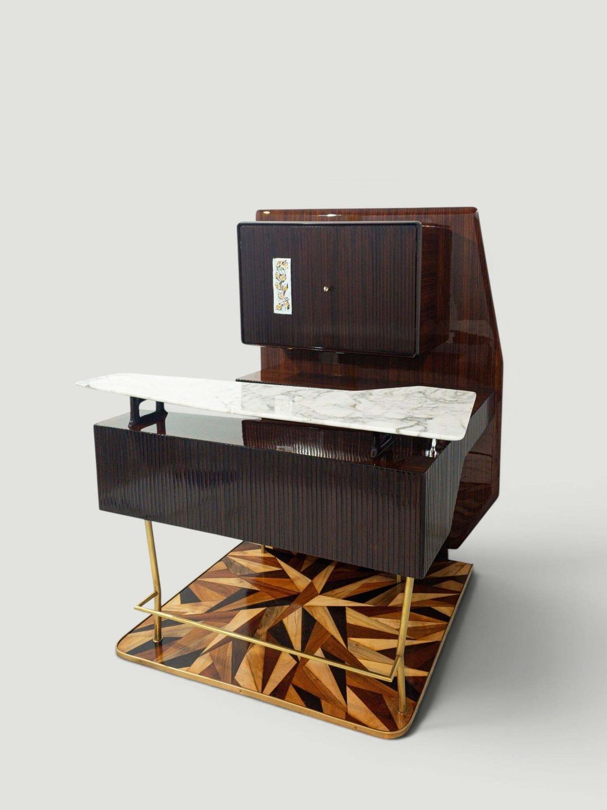 photo furniture Italian Midcentury Sideboard Or Cabinet Bar Attributed To Osvaldo Borsani 1940s