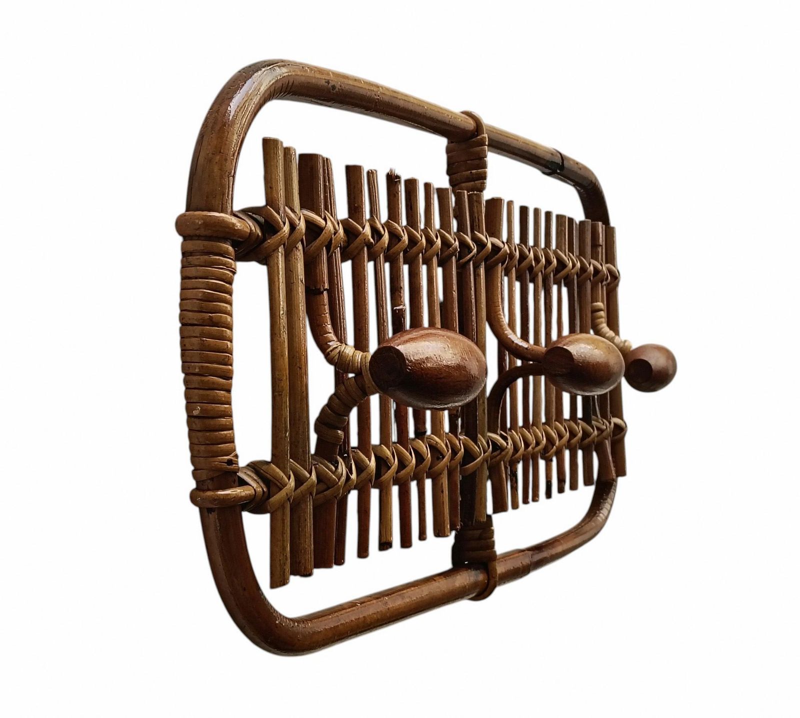 Olaf Von Bohr For Bonacina Wall Hanger In Bamboo And Rattan, Italy 196 photo furniture