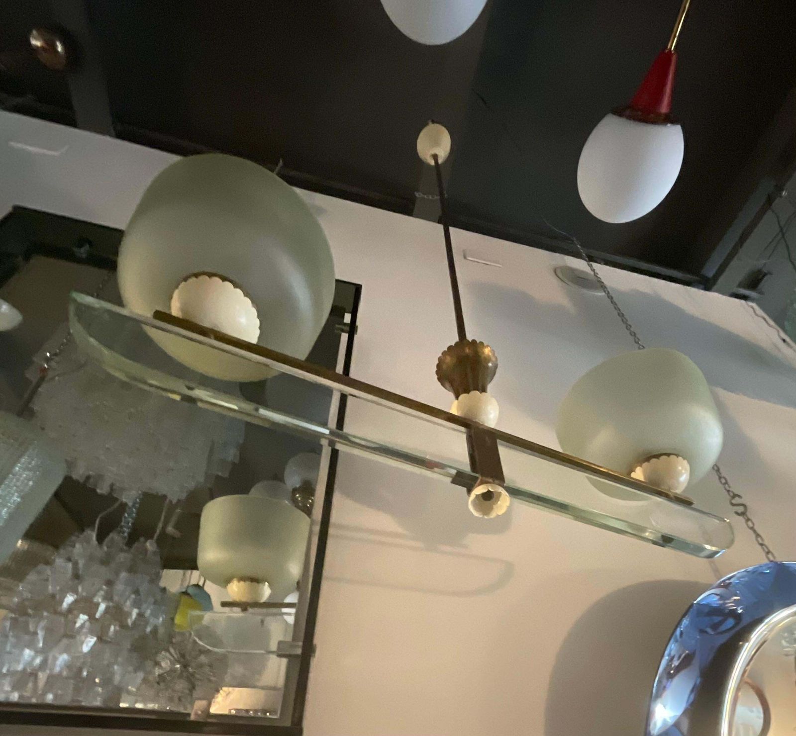 Pietro Chiesa   Fontanarte   2 Light Chandelier   Made In Italy 1950s photo Lighting