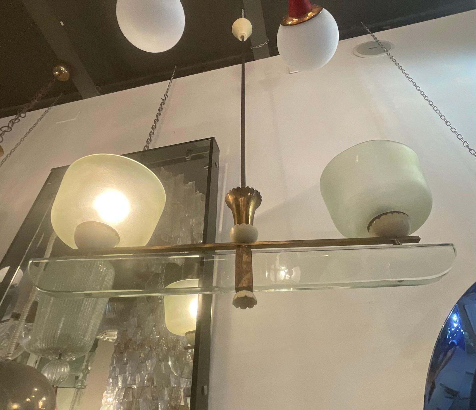 Pietro Chiesa   Fontanarte   2 Light Chandelier   Made In Italy 1950s photo 5037.0