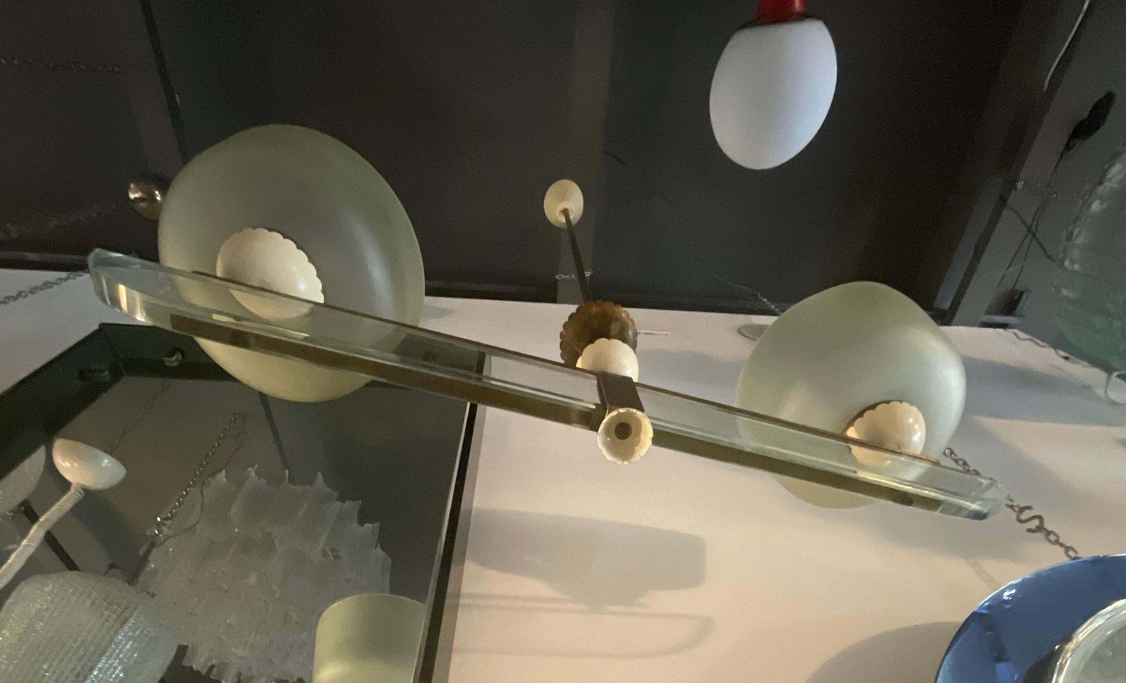 photo buy Pietro Chiesa   Fontanarte   2 Light Chandelier   Made In Italy 1950s