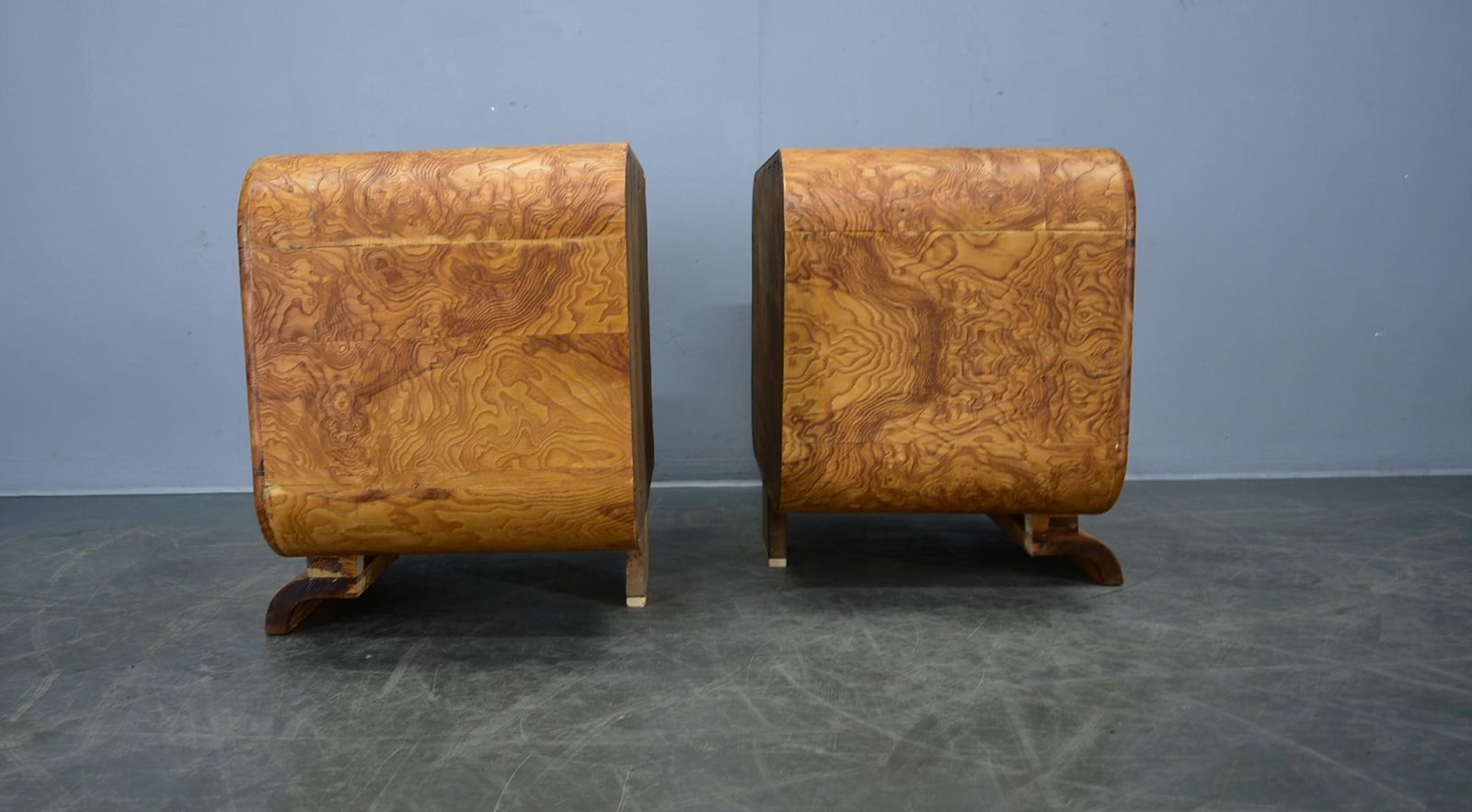 1939s Pair Of Art Deco Bedside Tables, Czechoslovakia photo Furniture