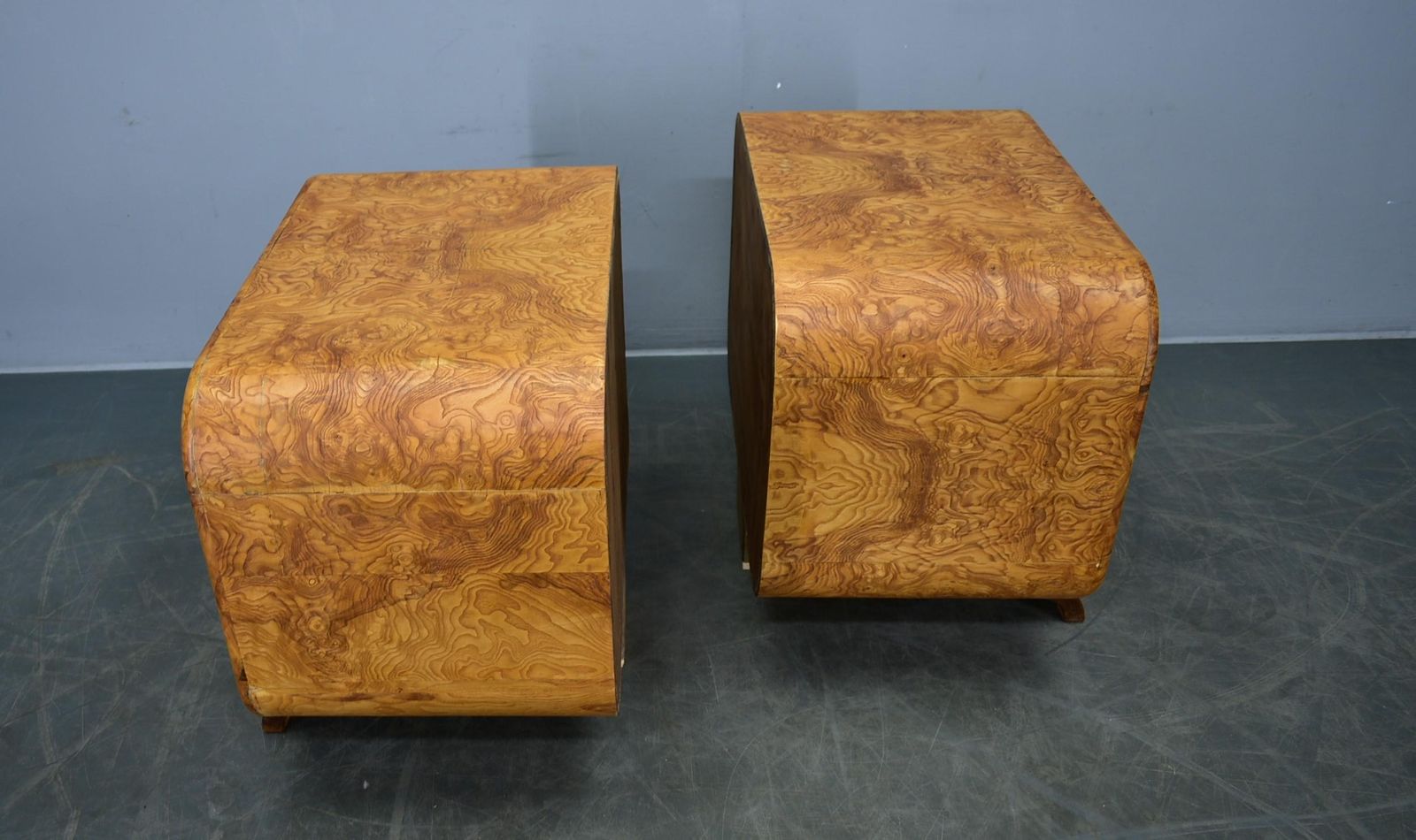 1939s Pair Of Art Deco Bedside Tables, Czechoslovakia photo 1481.0