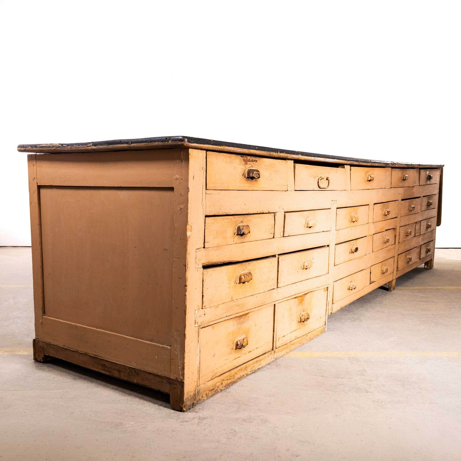 1930's Exceptional Very Large French Four Metre Bank Of Drawers photo Furniture