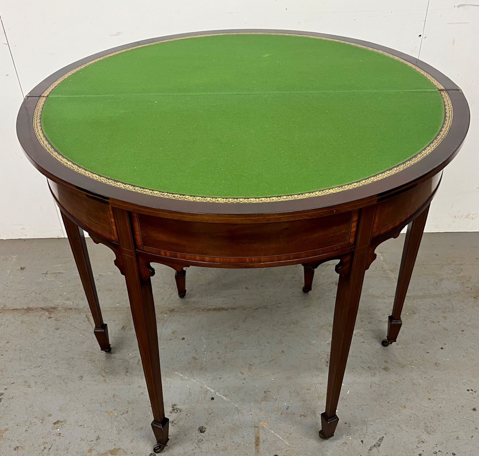 Attractive Sheraton Revival Inlaid Card Or Console Table photo furniture