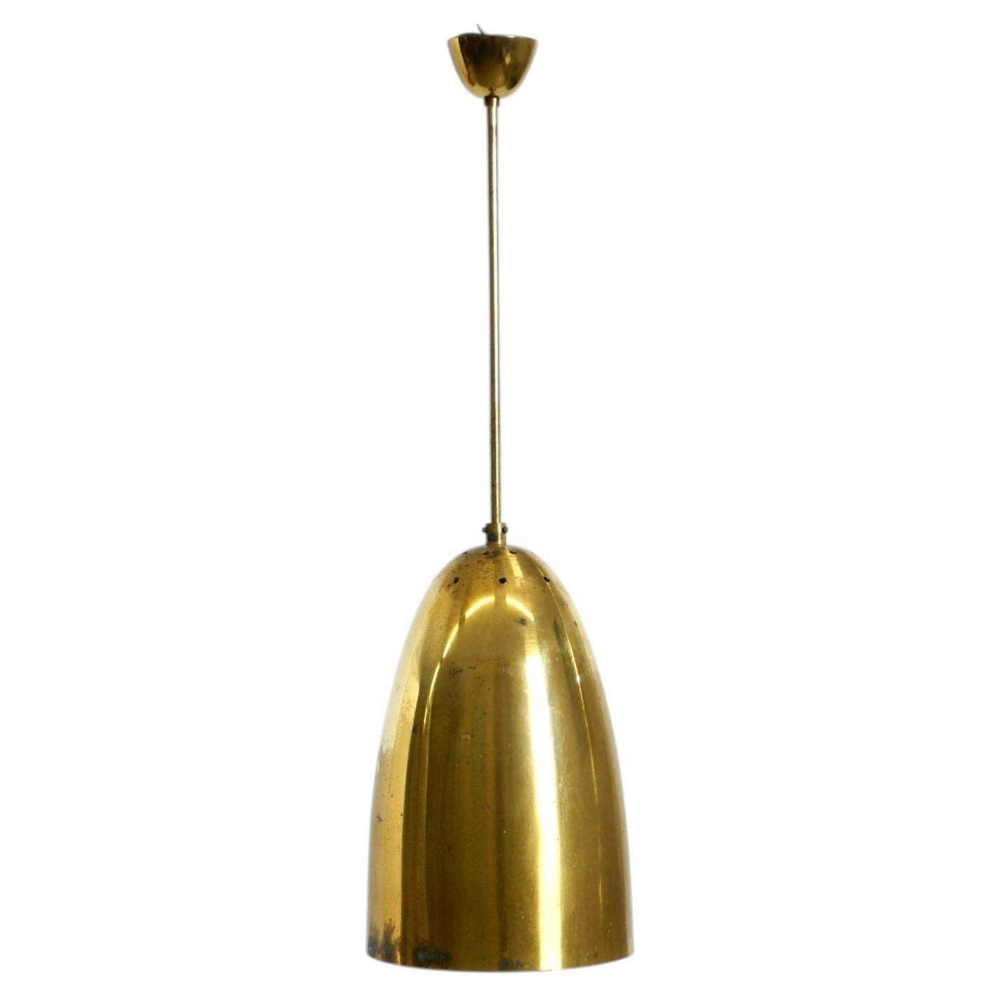 Hoogte verstelbare mid-century modern messing hanglamp