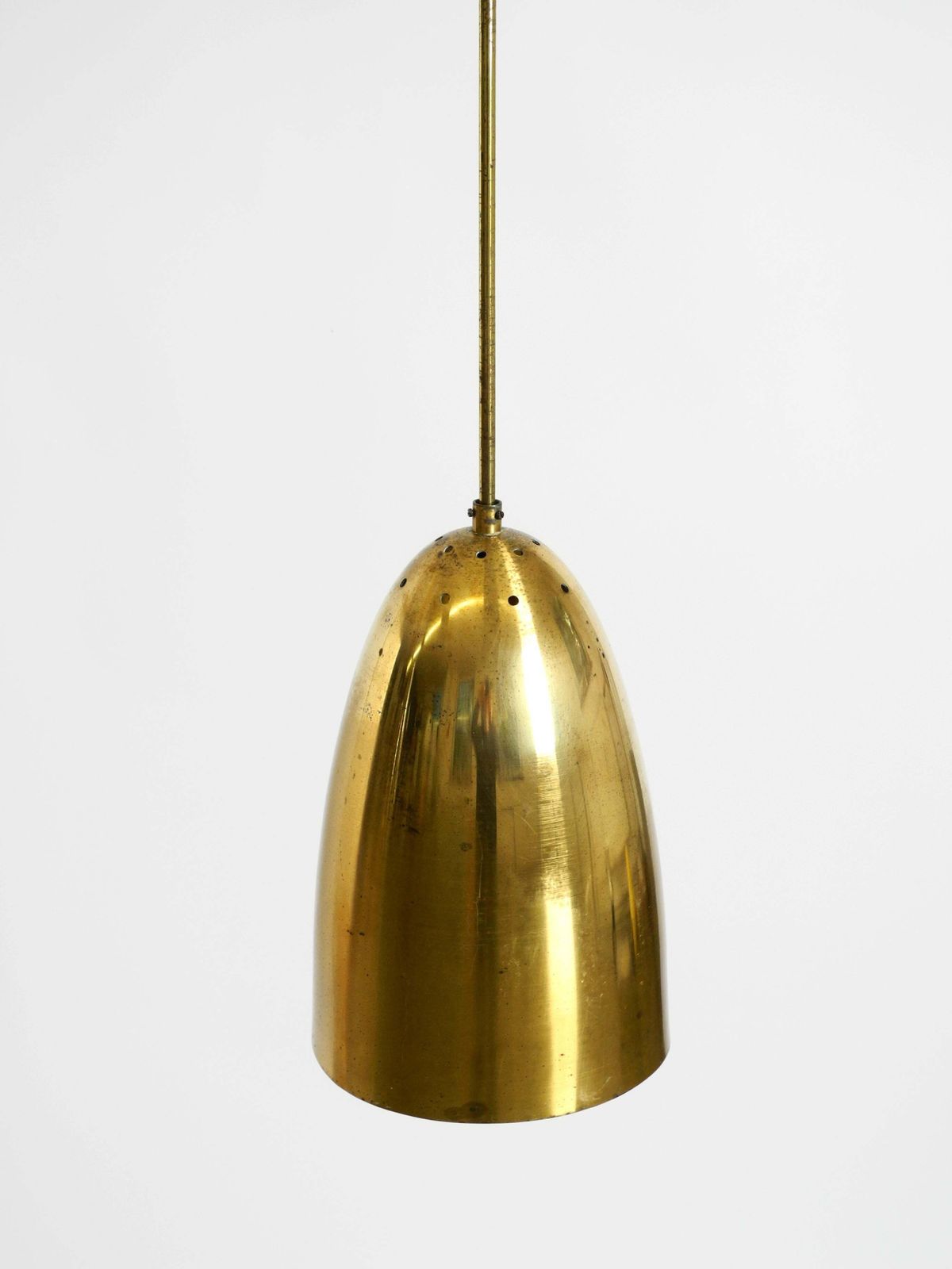 Hoogte verstelbare mid-century modern messing hanglamp photo Verlichting