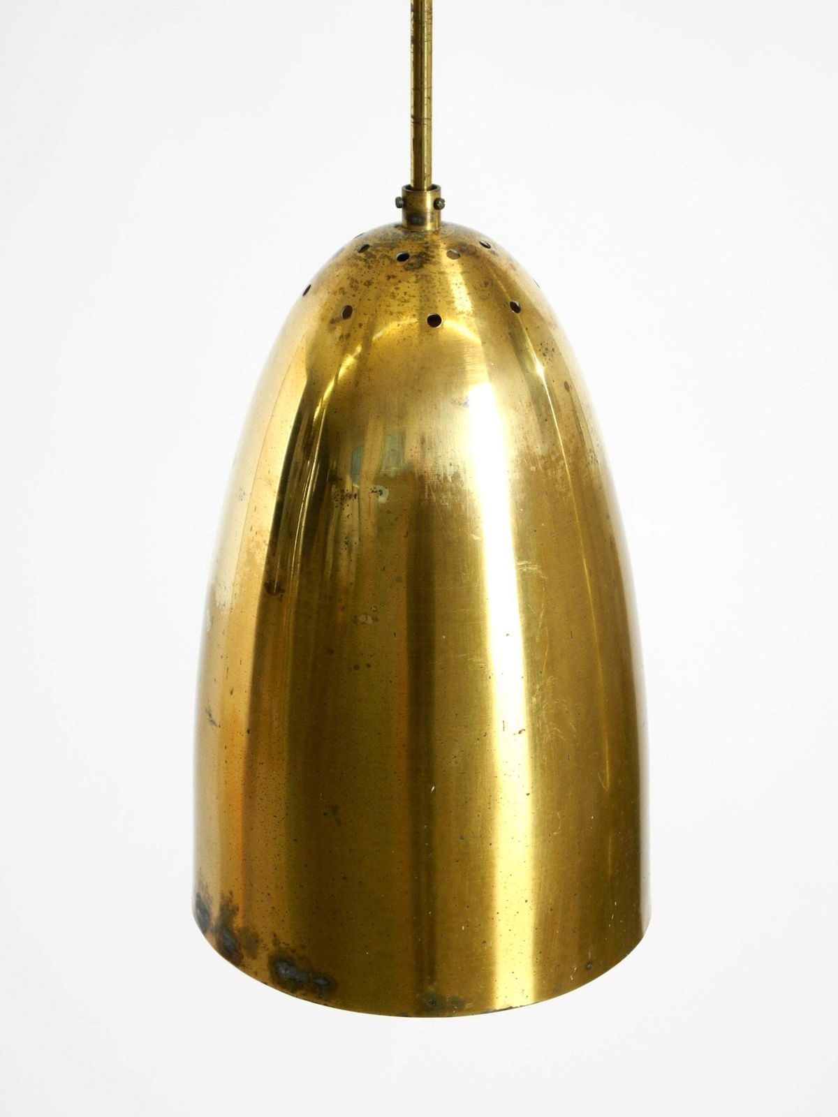 Beautiful Height Adjustable Original Mid Century Modern Brass Pendant Lamp photo buy