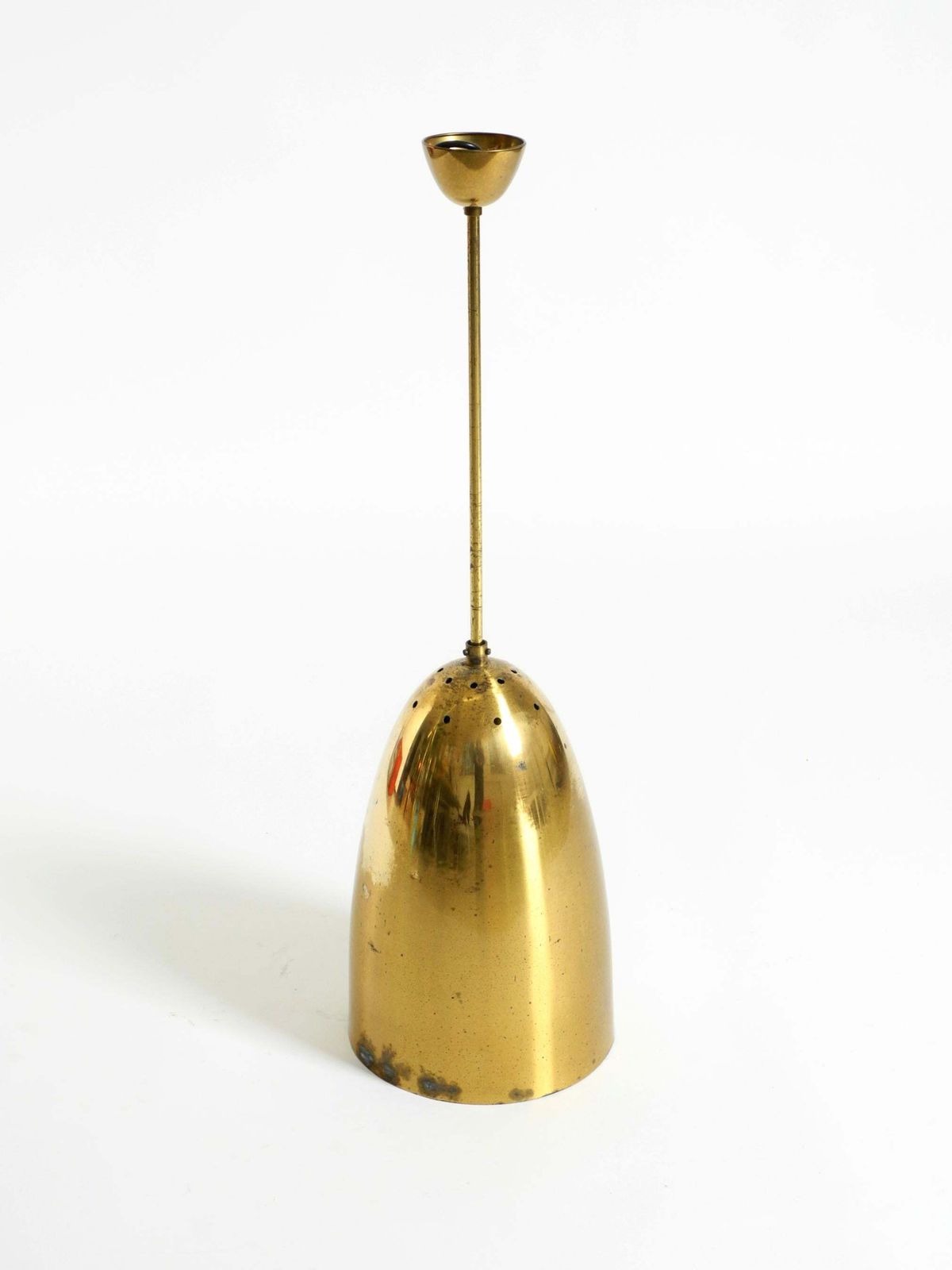 photo vinterior Beautiful Height Adjustable Original Mid Century Modern Brass Pendant Lamp
