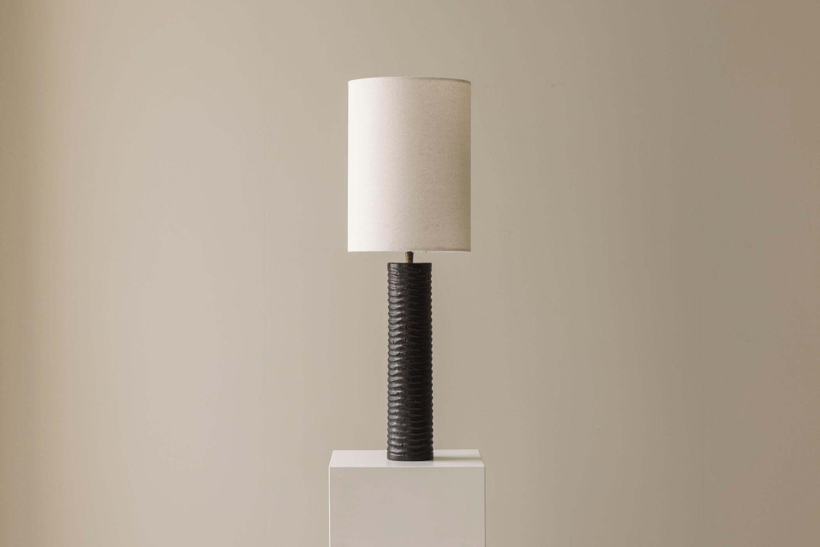 Elegant Pair Of French Wooden Carved Table Lamps From The 1970s. photo vinterior