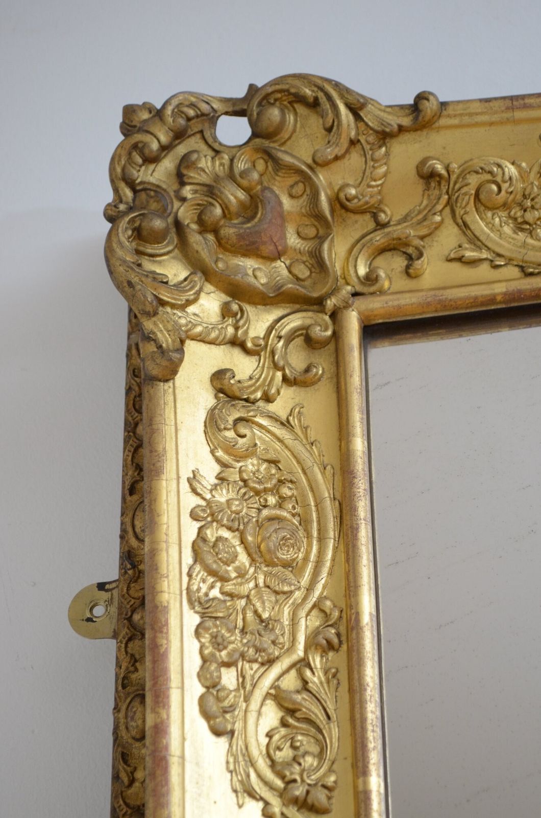 photo for sale Antique Gilded Leaner Mirror Floor Standing Mirror Restored And In Good Condition H207cm