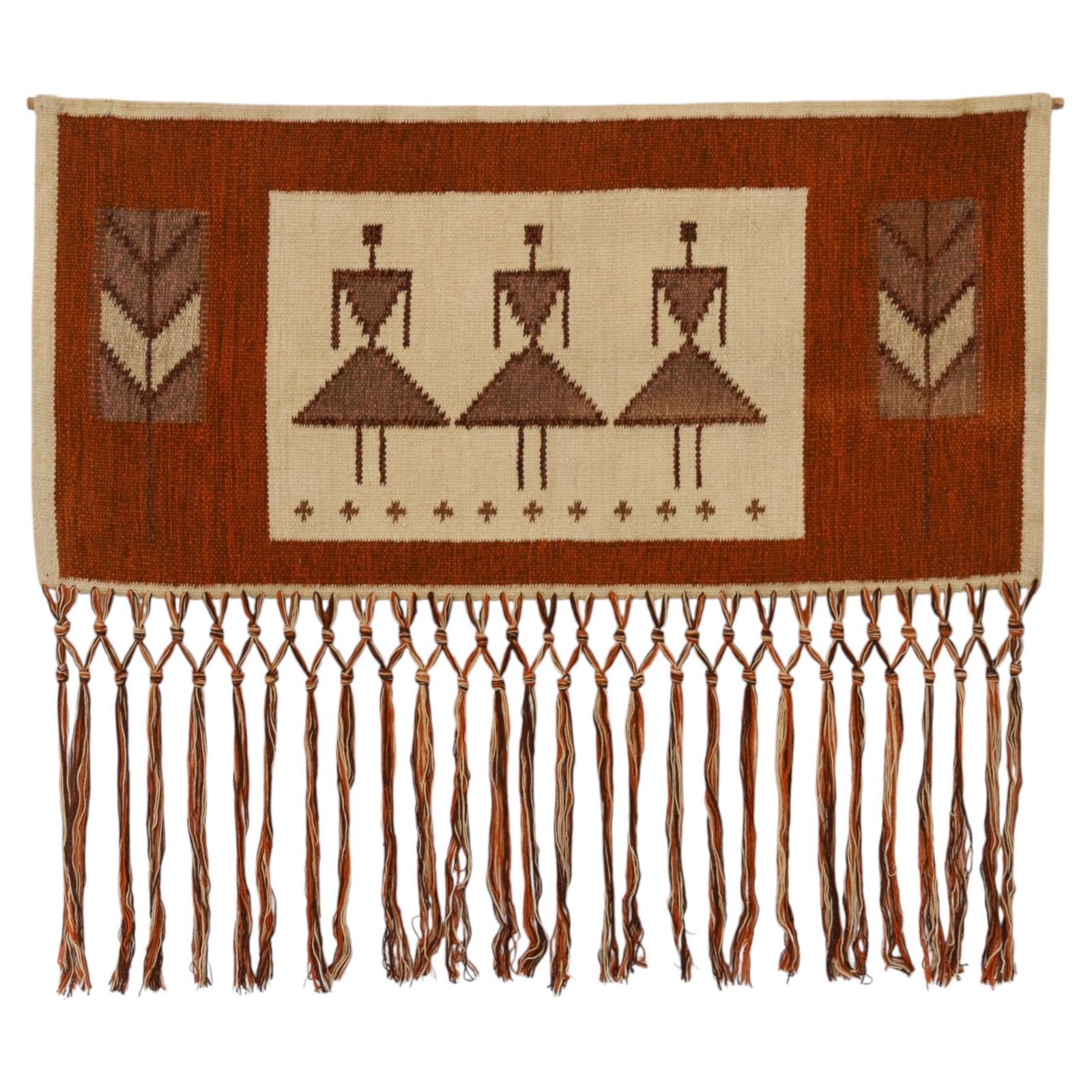 Vintage Hungarian Kelim Tapestry In Wool By éva Németh For Ziola, 1960s.