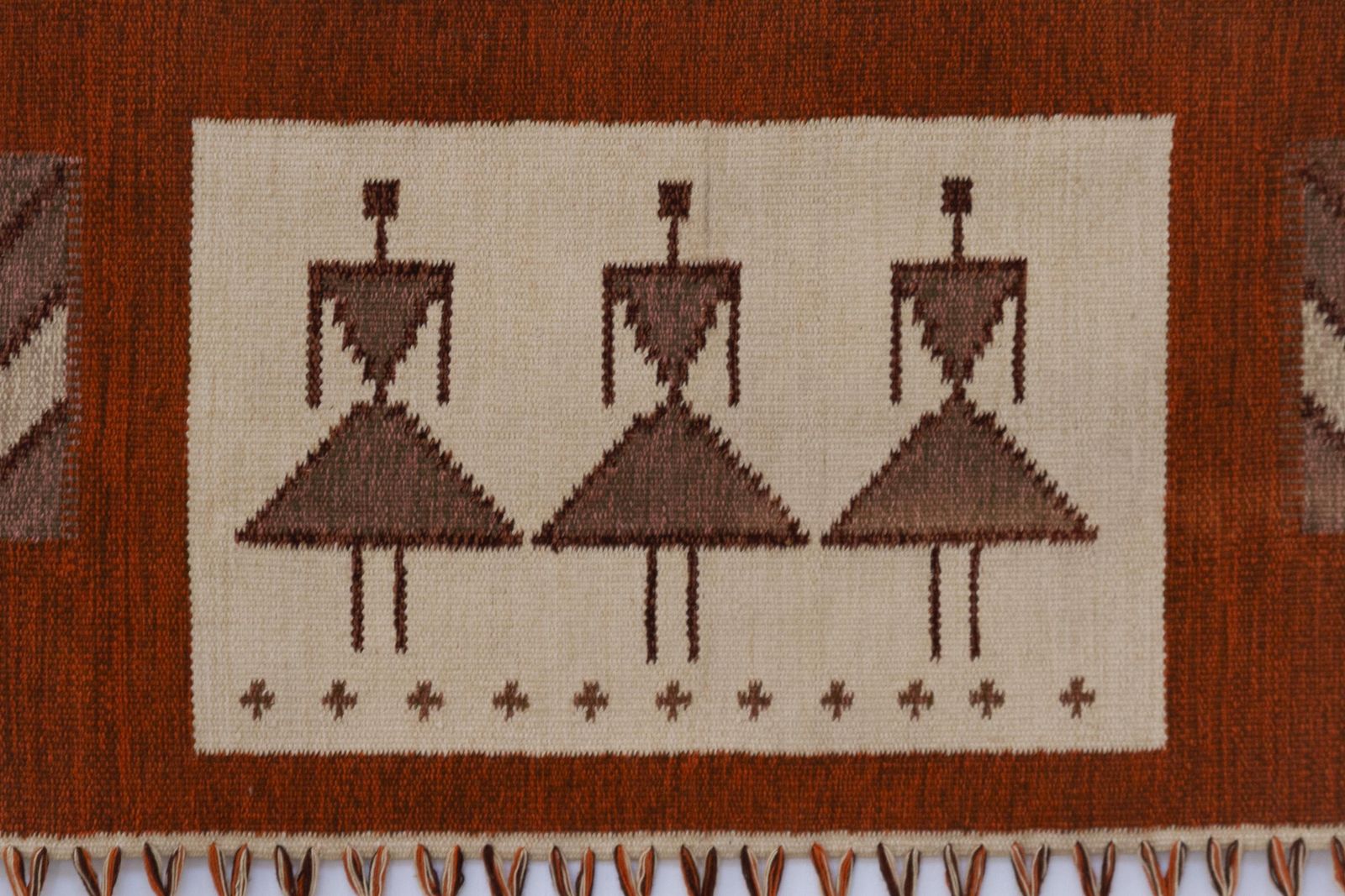 Vintage Hungarian Kelim Tapestry In Wool By éva Németh For Ziola, 1960s. photo Art