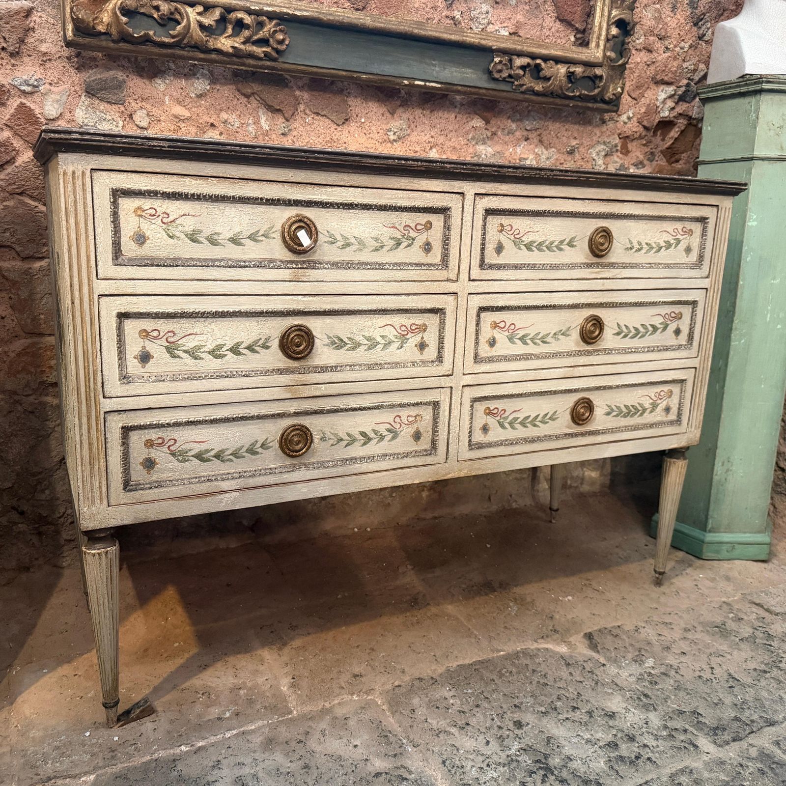 2419.0 A Louis XVI Lacquered Wood Florentine Chest Of Drawers photo