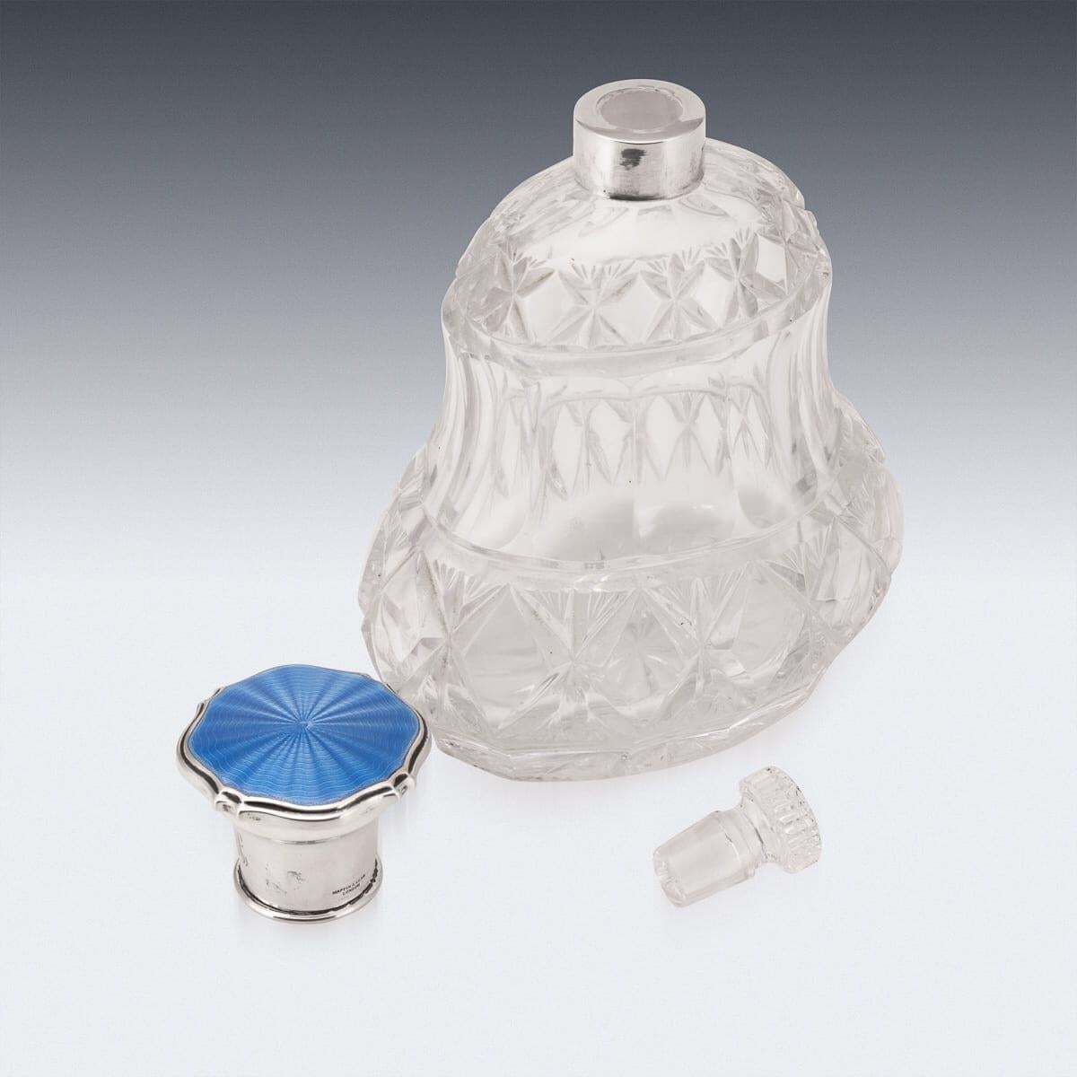 Antique Regency Cut Glass Scent Bottle By Mappin & Webb, Silver, 1812 photo buy