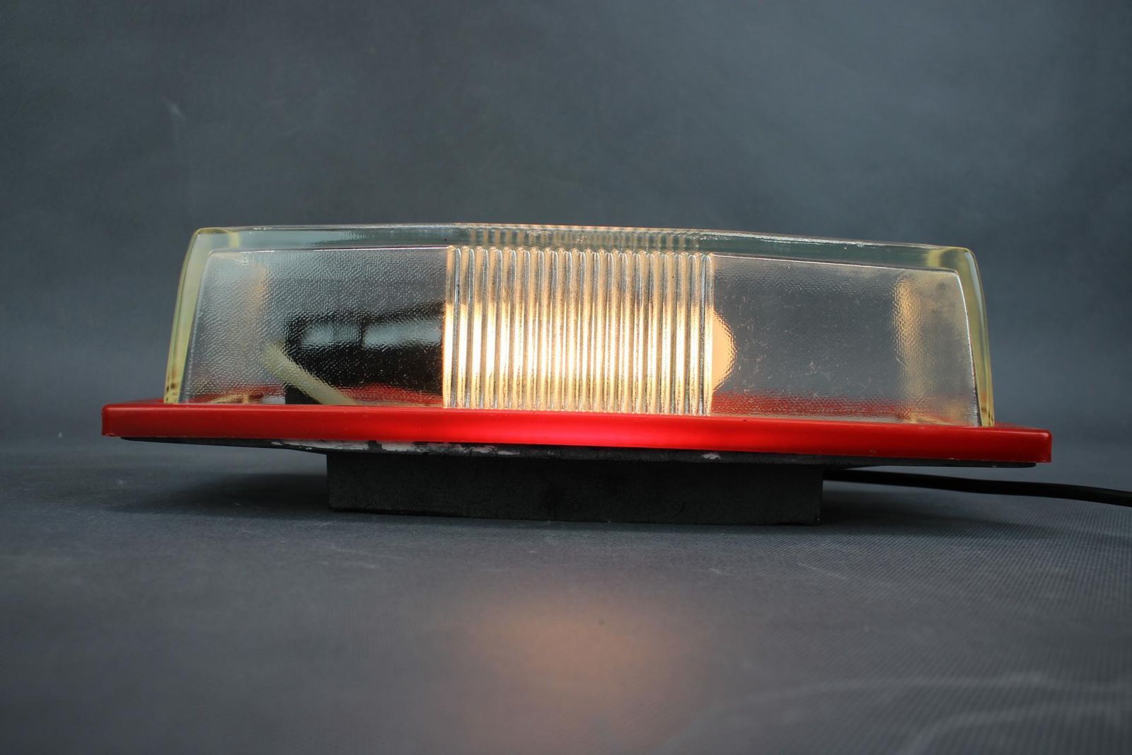 photo furniture 1970s Czechoslovak Space Age Wall Lamp With Red Plastic And Glass