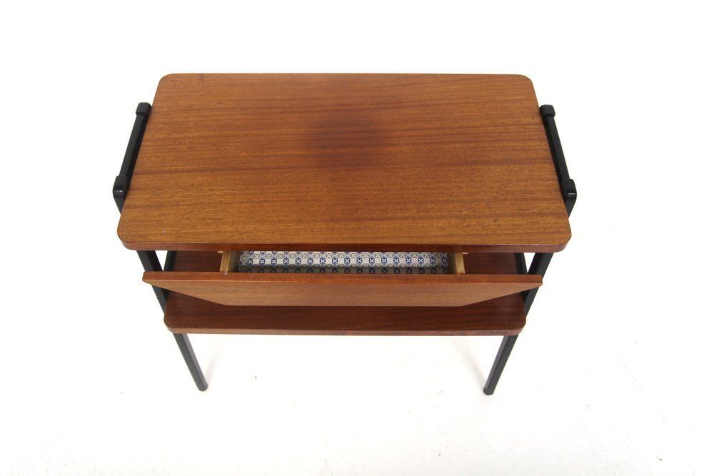 Table de chevet scandinave en acajou, Suède, 195 photo 424.0