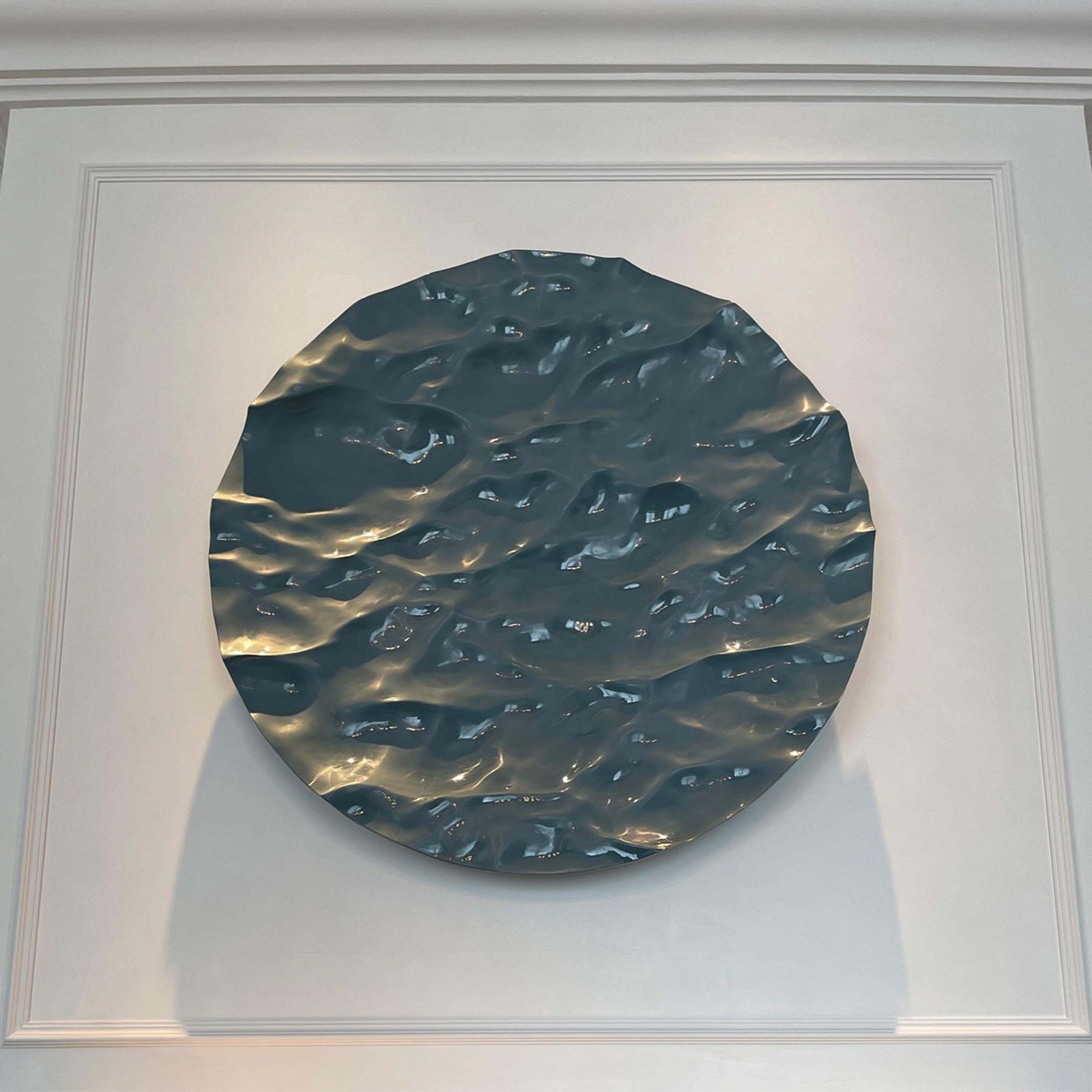 Large Blue Ceramic Wall Sculpture, Mathieu Lehanneur Pocket Ocean, France, 2019 photo buy