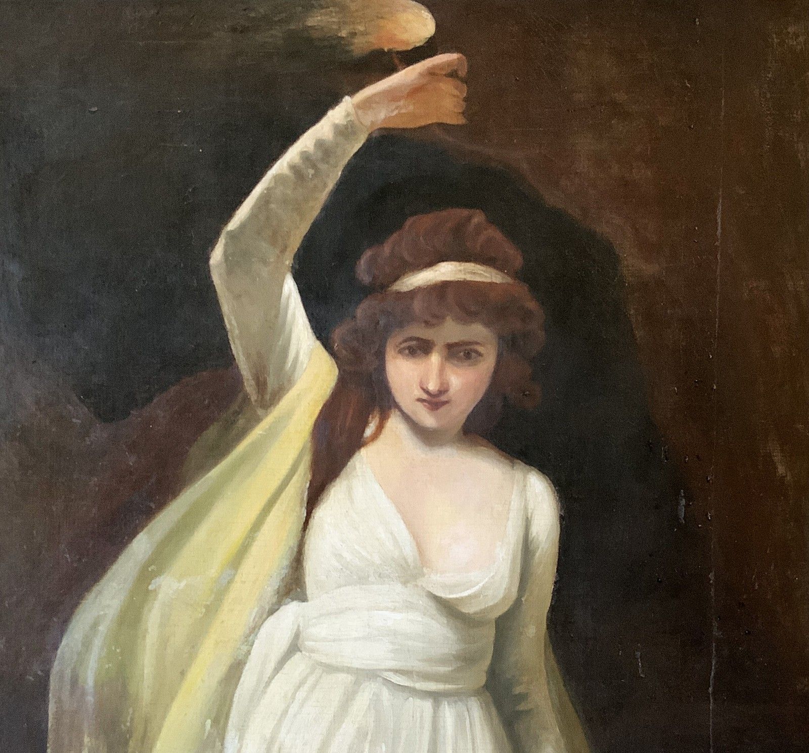 John Opie Ra (1761  1807) Huge Oil Portrait Painting *Exhibited Harvard Museum* photo Art