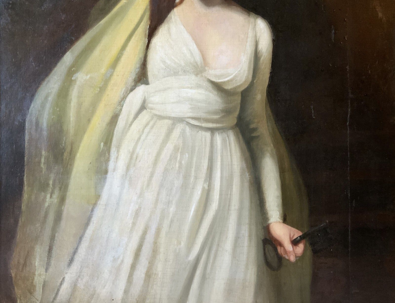 John Opie Ra (1761  1807) Huge Oil Portrait Painting *Exhibited Harvard Museum* photo vintage