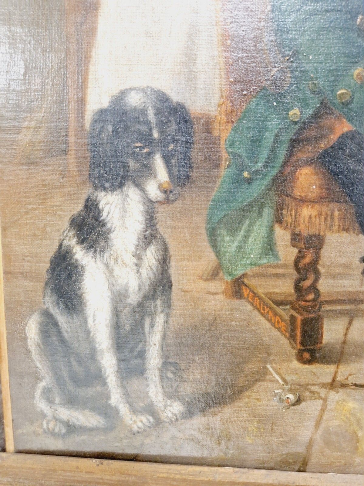 photo furniture Antique French Oil Painting Stop At The Inn By Verylnde