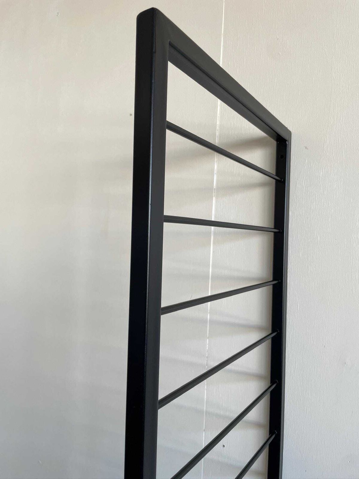 200cm X 35cm Black Staples Ladderax Ladder Tall One Foot, 2 Metre Lean (05a) photo furniture
