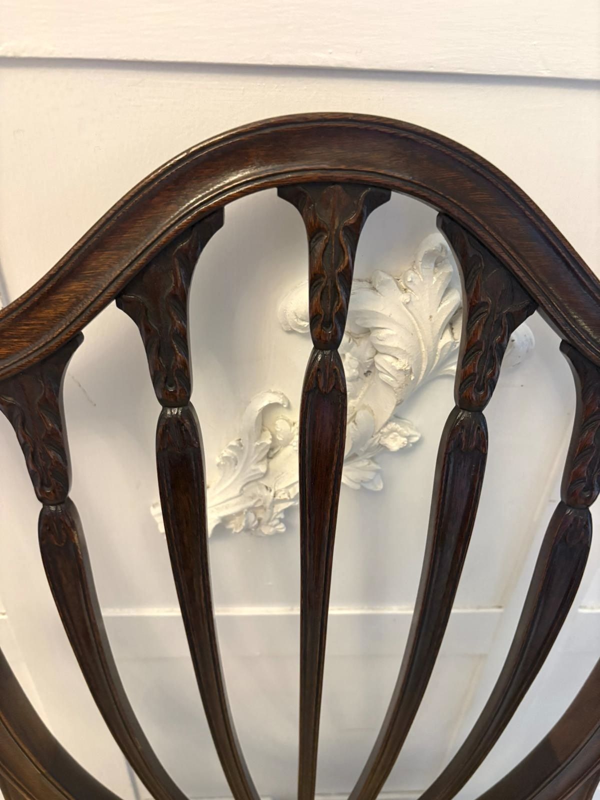 Antique English Early 20th Century Maple & Co Mahogany Shield Back Dining Chairs Set Of 10 photo buy