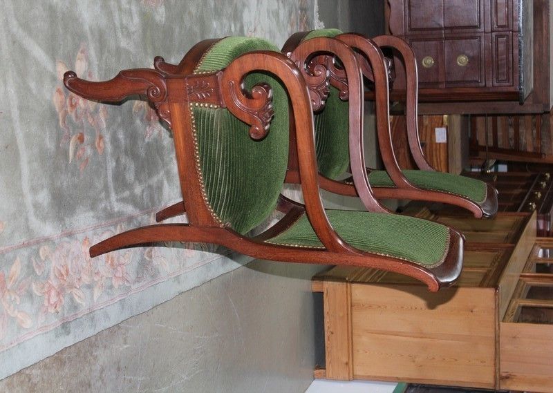 Pair Of Restoration Armchairs In Mahogany Of Cuba photo for sale