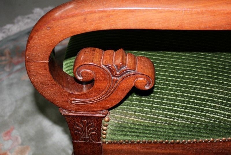 Pair Of Restoration Armchairs In Mahogany Of Cuba photo buy